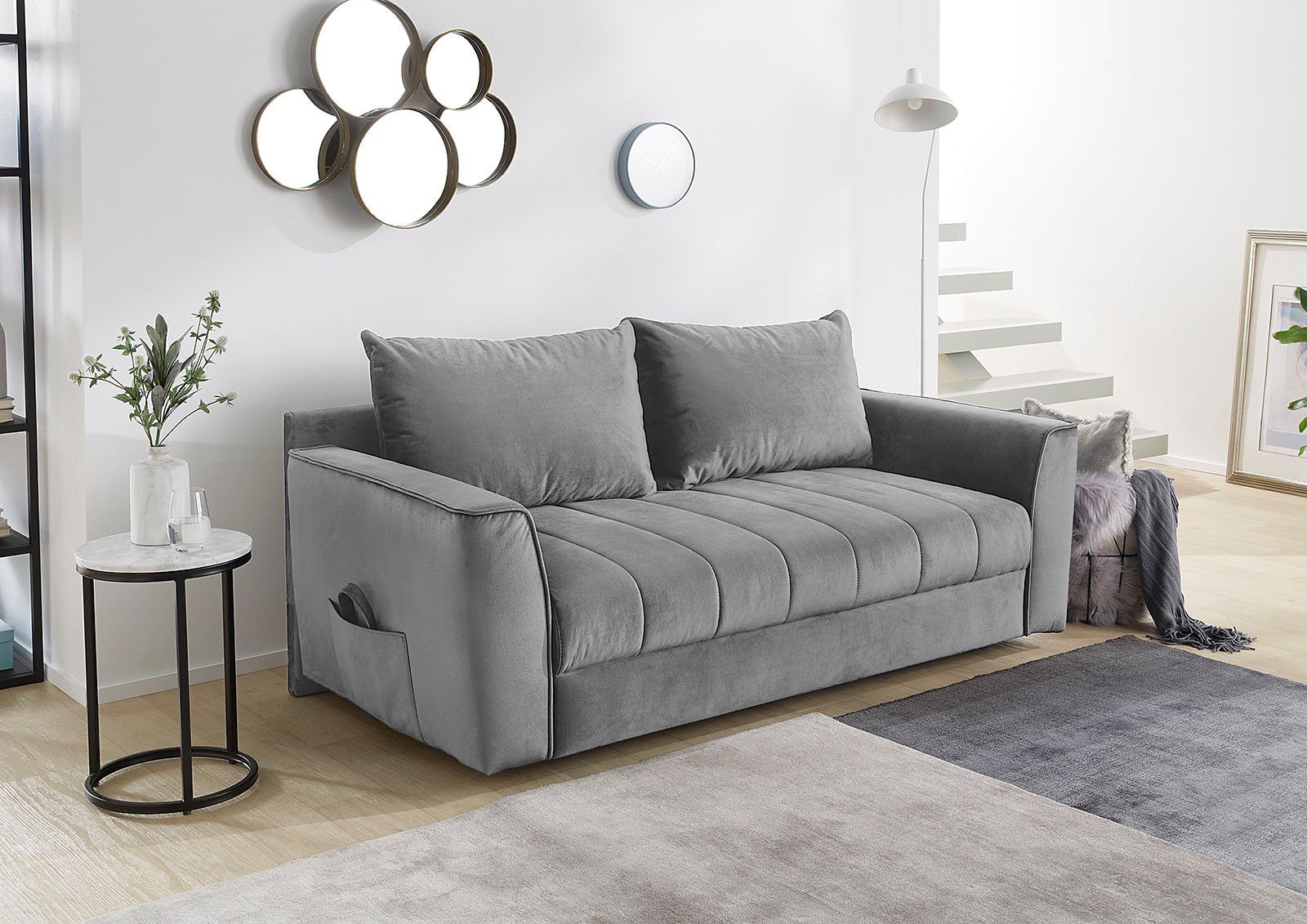 Jockenhöfer Gruppe Schlafsofa Rick, B: 188 cm, Liegefl. 86x200 cm, mit Schlaffunktion, Bettkasten & seitl. Tasche