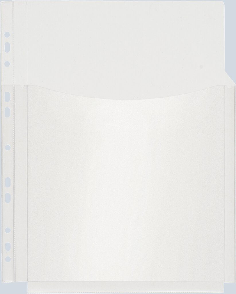 FOLDERSYS Papierkorb Foldersys Combi-Prospekthülle 20mm-Falte Transparent 5 Stück