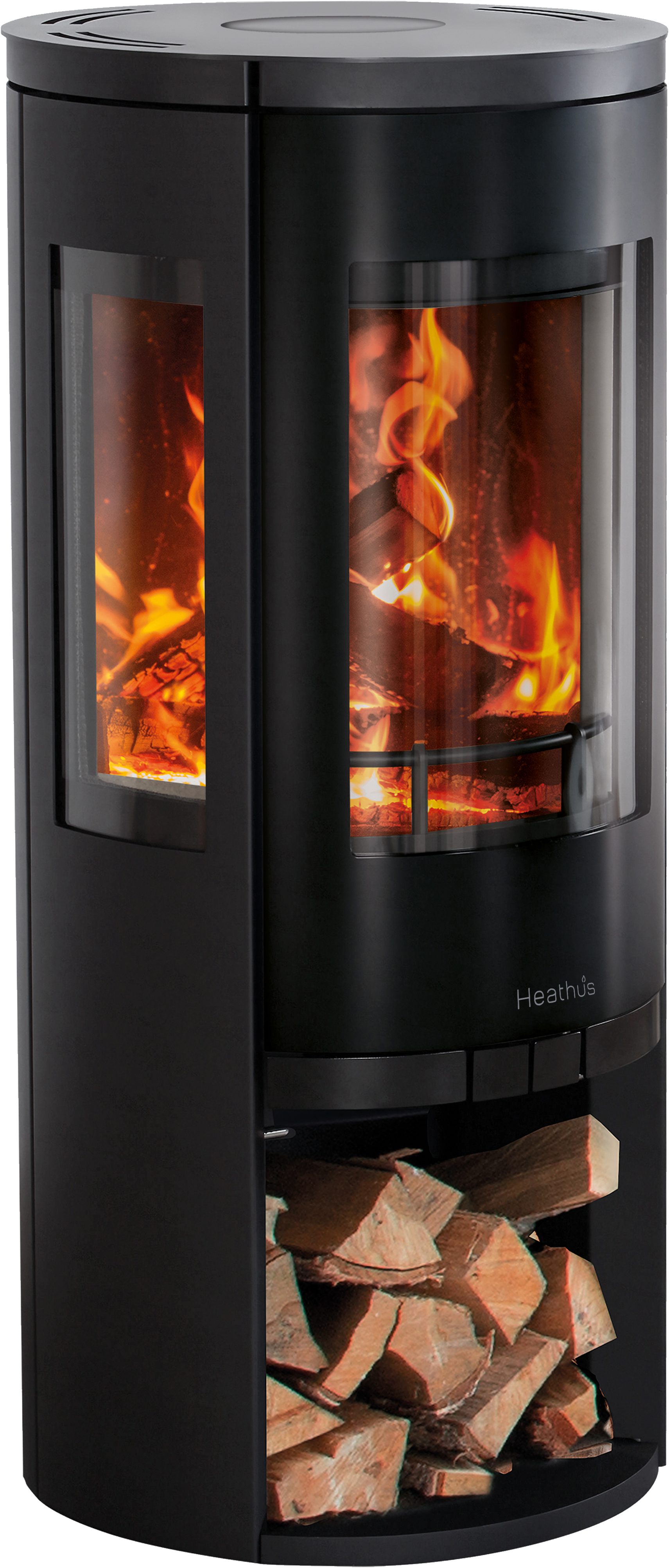 Color Emajl Kaminofen Heathus Glasgow 3 Glas, 6,4 kW, Zeitbrand, Holzfach, günstig online kaufen