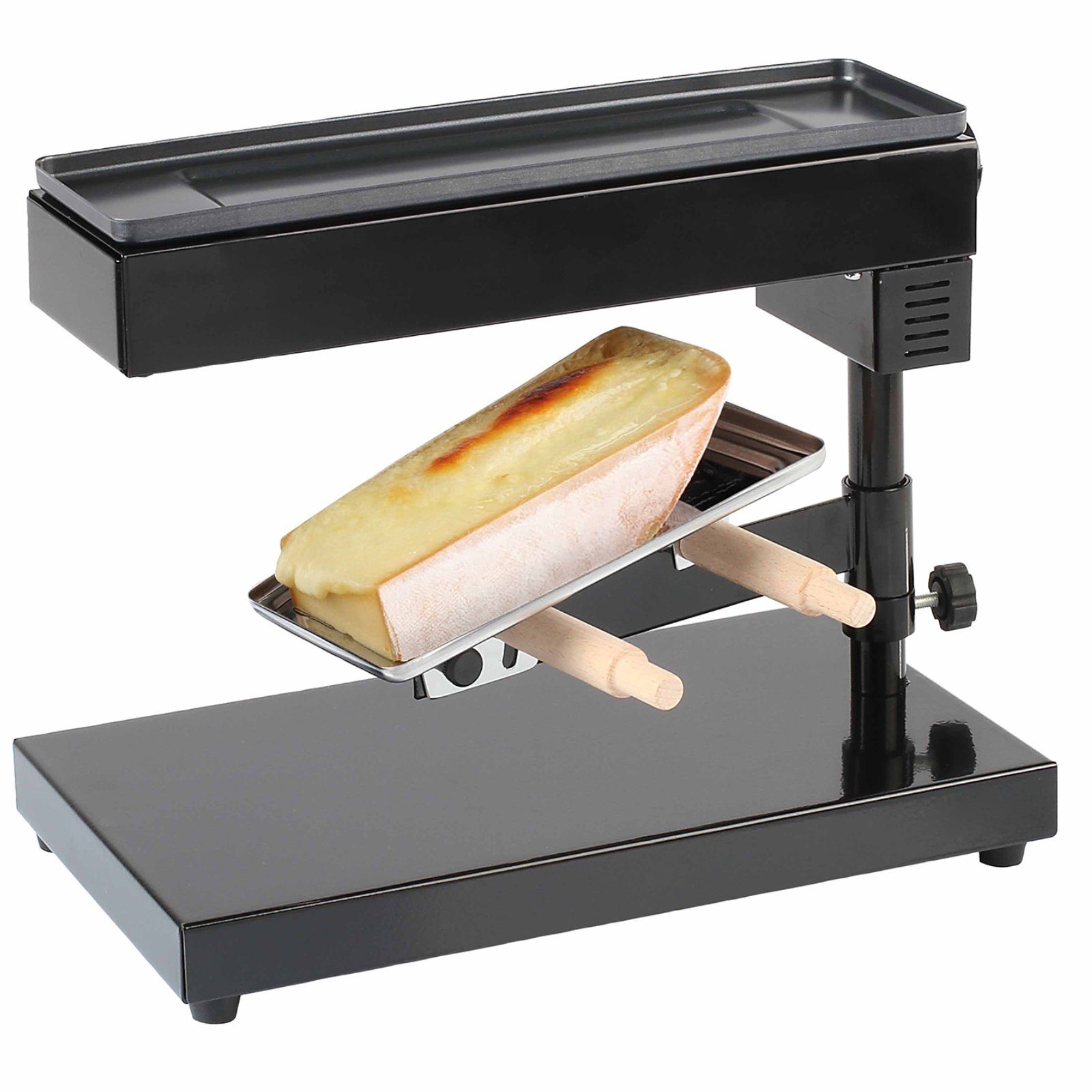 LIVOO Raclette LIVOO Raclette-Ofen für 6-8 Personen Käse Raclette grill, 600,00 W, Ein-/ Ausschalter, 2 Holzspatel, schwenkbarer Sockel, Anti-Rutsch-Füße