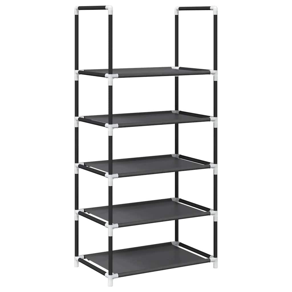 Schuhregal Schuhregal 5 Ebenen Schwarz 44x28x94 cm Vliesstoff