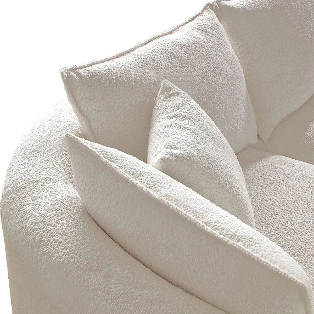 Skye Decor Ecksofa, Großes L Sofa mit Bouclé-Bezug – 30 DNS Schaum, pflegeleicht