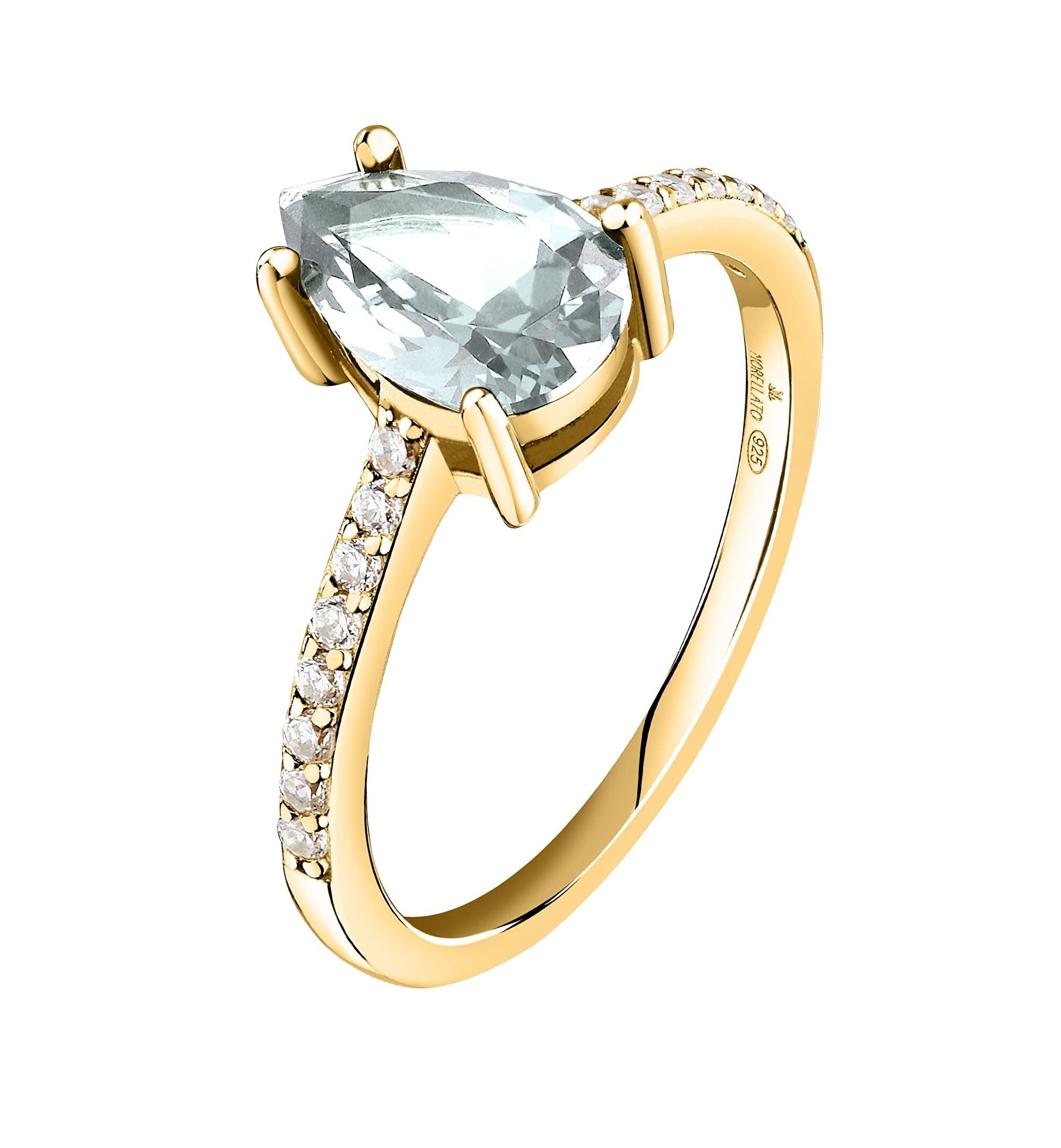 MORELLATO Fingerring Eleganter vergoldeter Ring mit Zirkonen Tesori SAIW2100