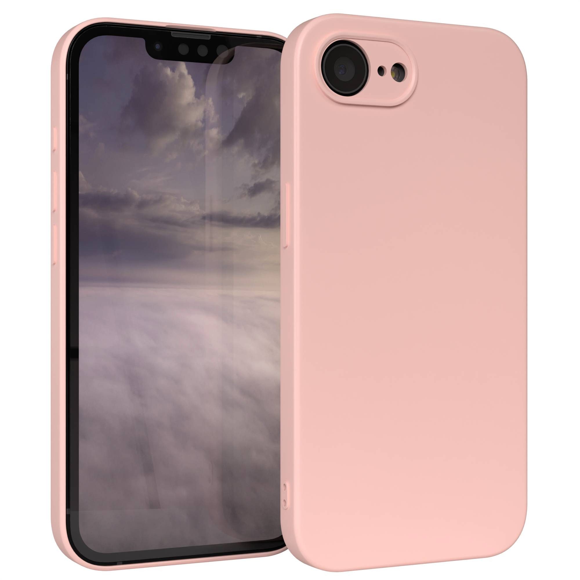 EAZY CASE Handyhülle für Apple iPhone 16e Hülle Silikon 6,1 Zoll, Hülle mit Kameraschutz Bumper Case Silikonschutzhülle Rosa / Altrosa