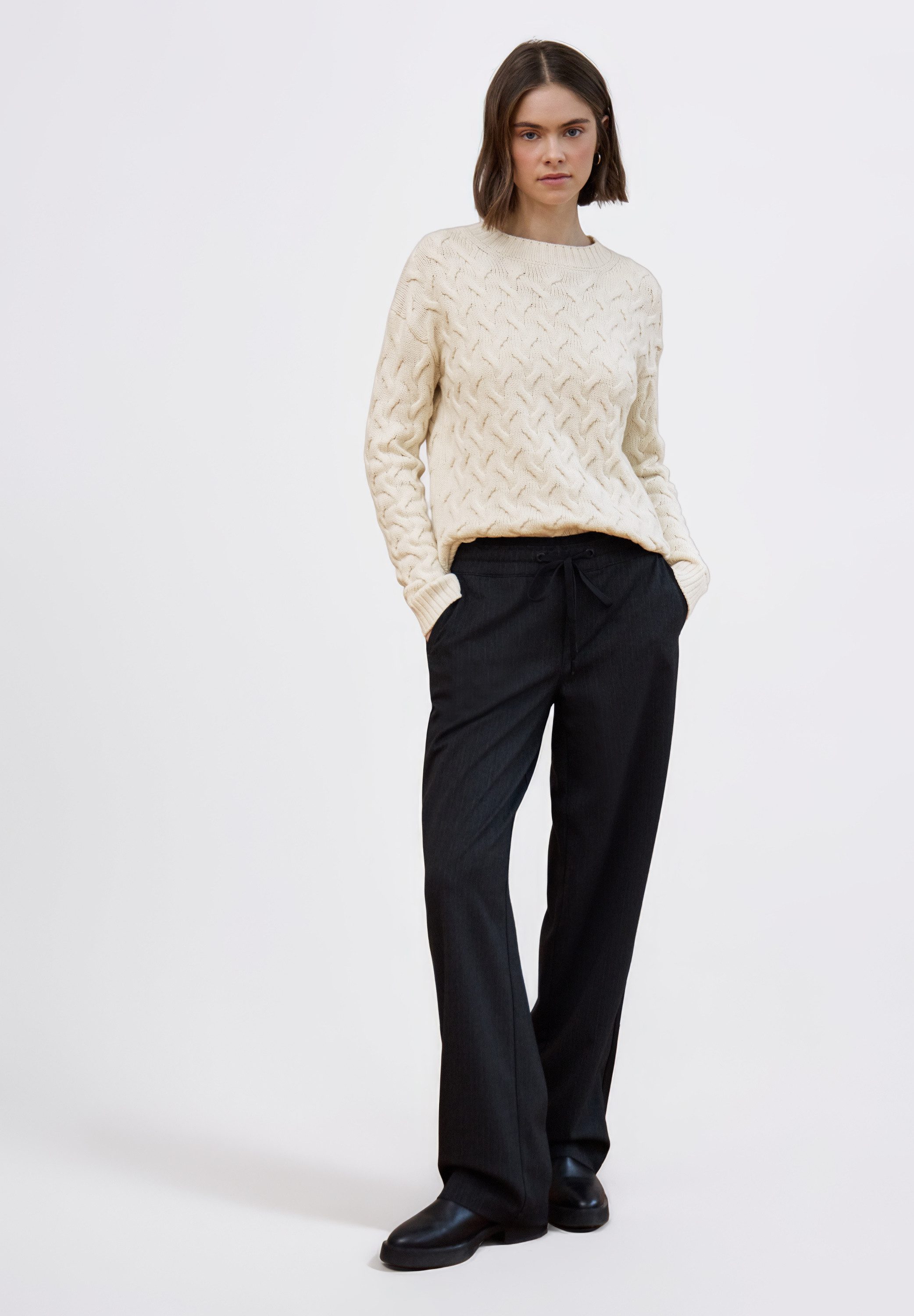 STREET ONE STUDIO Stehkragenpullover im soften Baumwoll-Mix