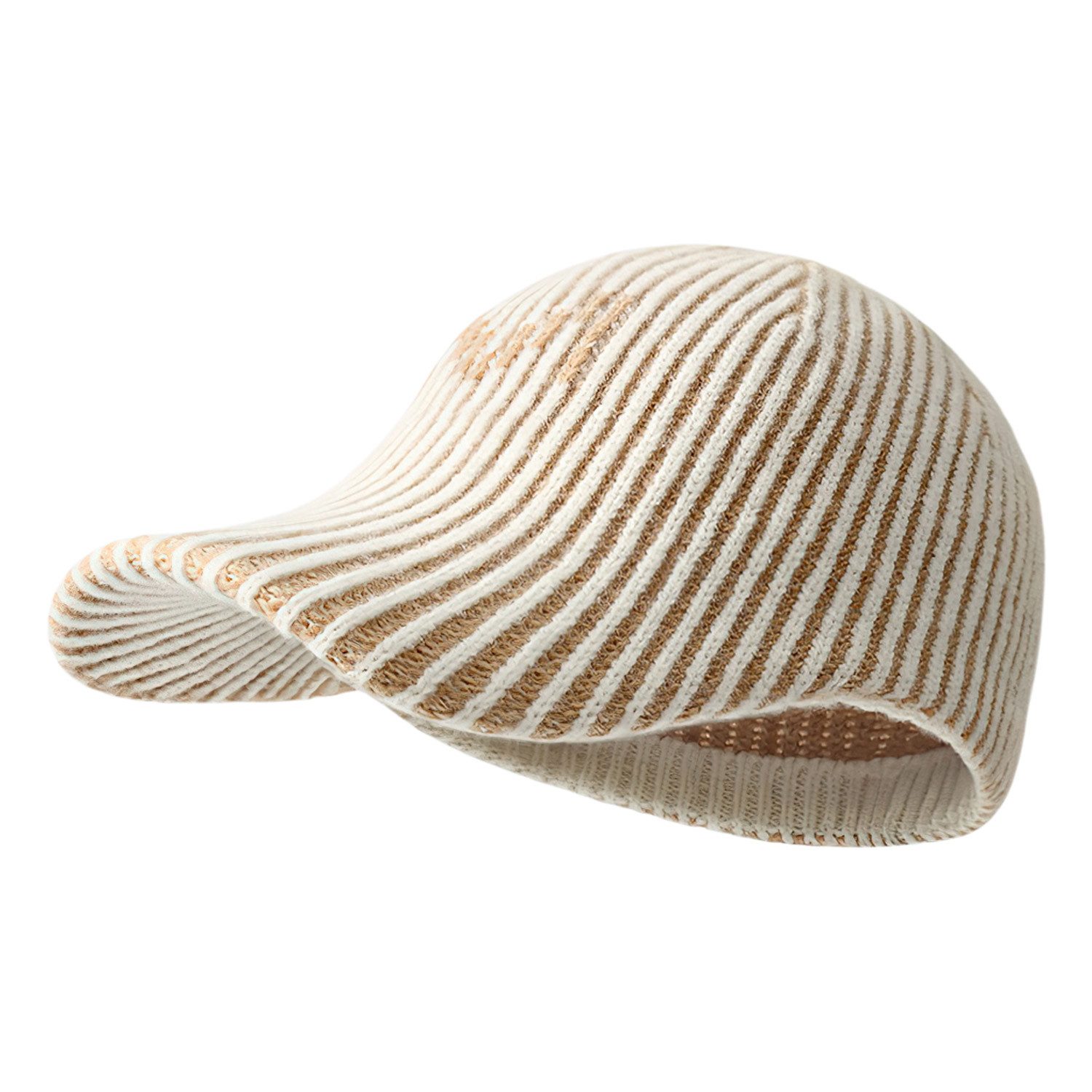 Refttenw Baseball Damen Strick Baseballcap,warme Wintermütze mit Schirm,Woll Basecap