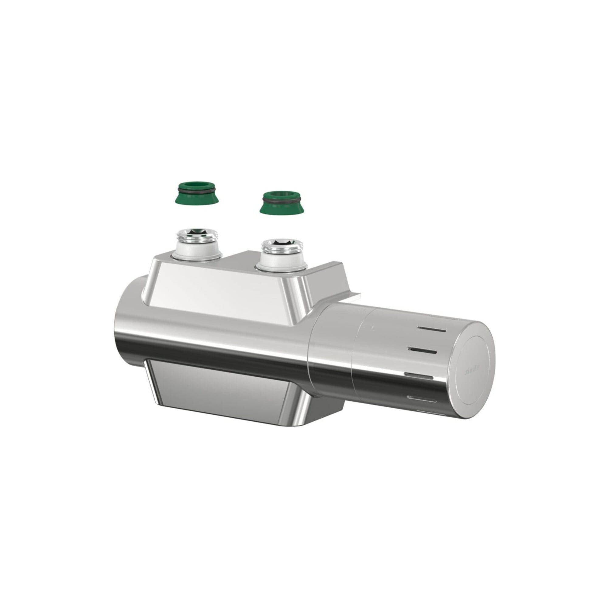 Flamco Infrarotheizung Flamco Ventilarmatur VARIODESIGN verchromt, mit Thermostatkopf und Ble