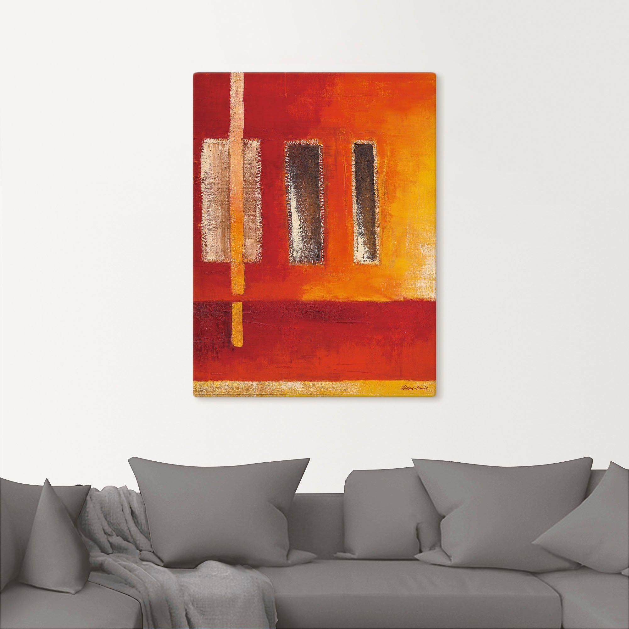 Artland Leinwandbild Felder I - Abstrakt, Muster (1 St), als Leinwandbild in verschied. Größen