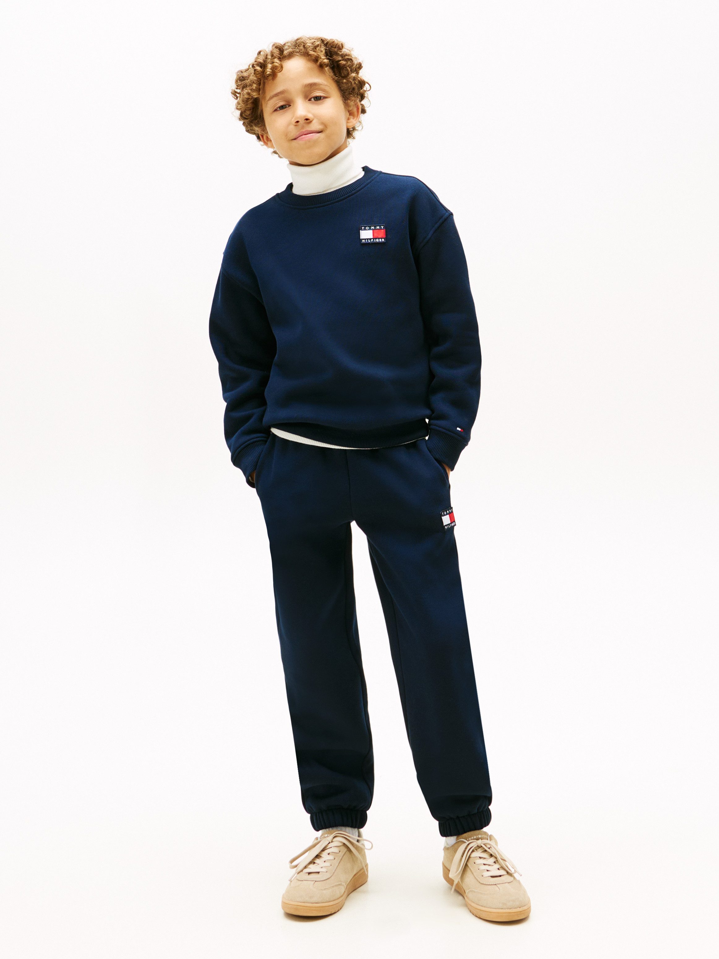 Tommy Hilfiger Langarmshirt & Hose (Set, 2-tlg) Kinder bis 16 Jahre, mit Rundhalsausschnitt