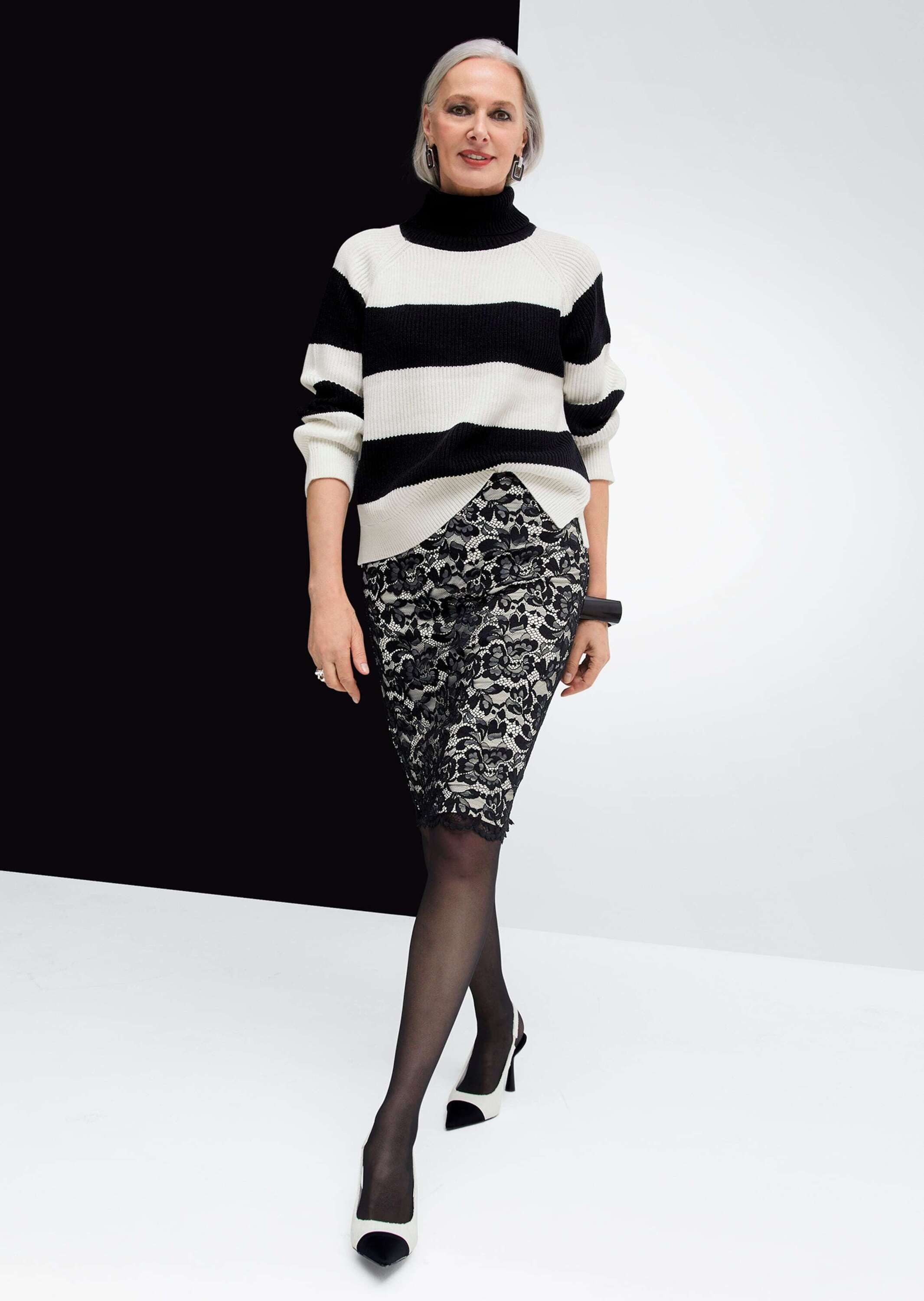 MADELEINE Midirock Spitzenrock