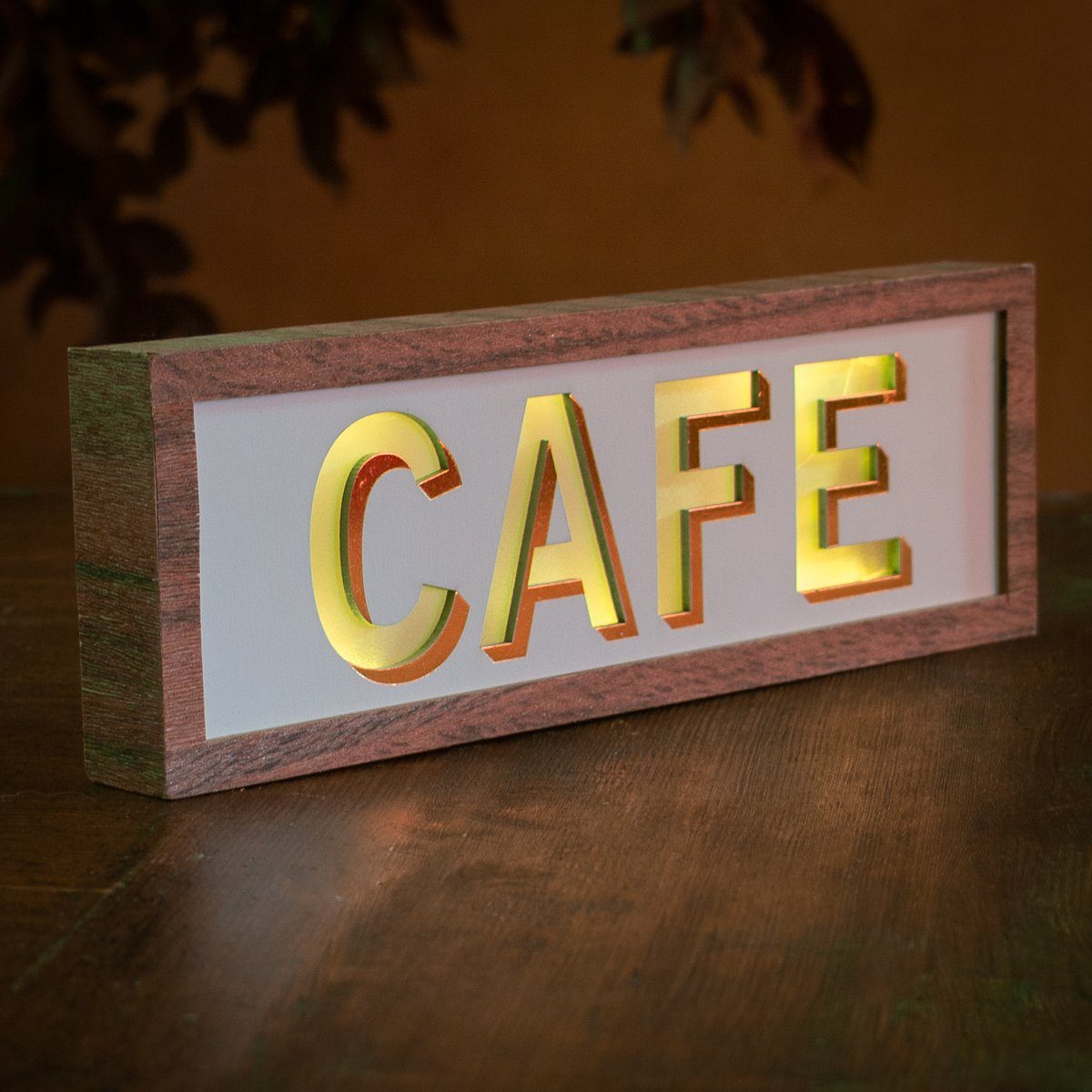 Antikas Wanddekoobjekt Ladenschild „CAFE“