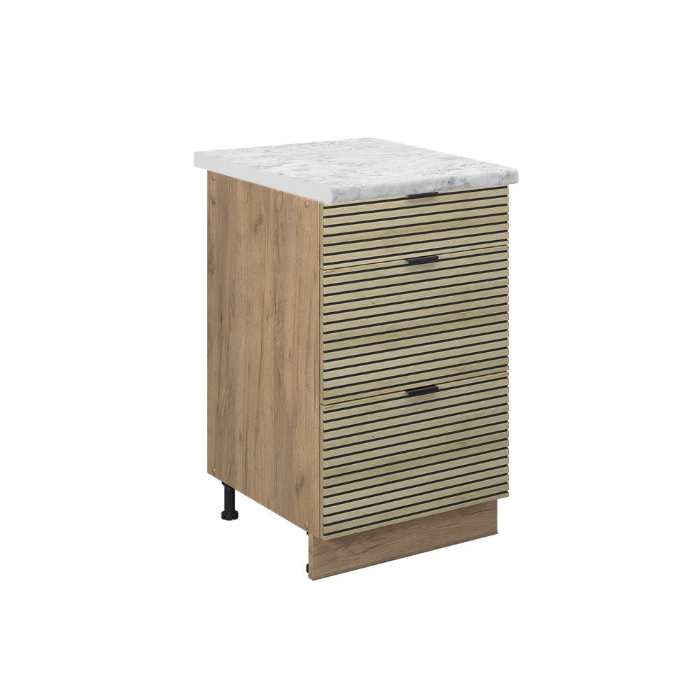 Vicco Unterschrank Fame-Line, Eiche Paneel/Goldkraft Eiche, günstig online kaufen