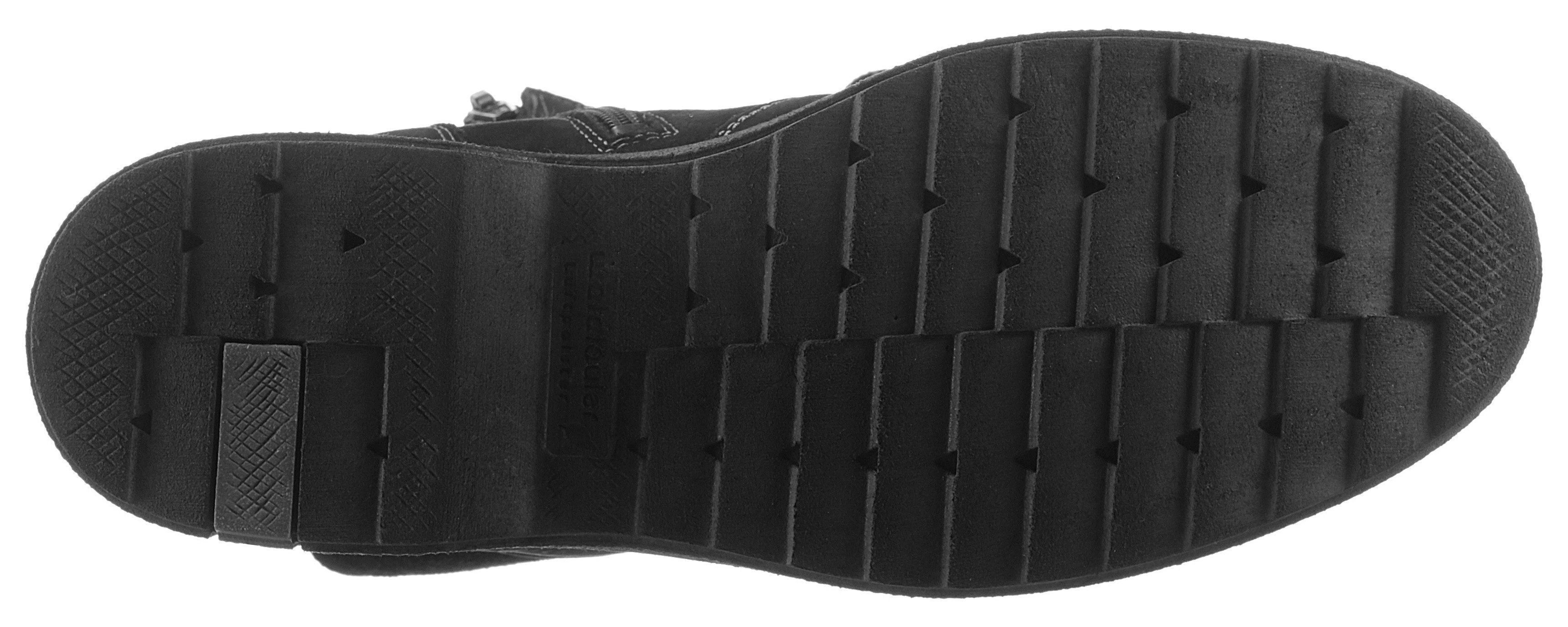 Waldläufer HITOMI Winterboots, Outdoorboots, Schnürboots mit Lammfellfutter, H-Weite