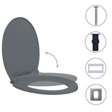 möbelando WC-Sitz 3001276 (LxB: 46x34 cm), mit Softclose aus Polypropylen in Grau
