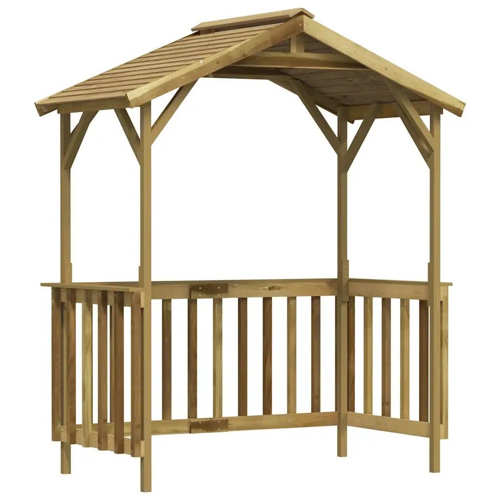 vidaXL Gartenhaus vidaXL Grillpavillon Kiefernholz Imprägniert 163,5x93x210 cm