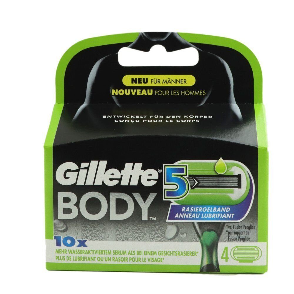 Gillette Rasierklingen Gillette Body5 Rasierklingen, 4 Ersatzklingen für Herren, 5-tlg.