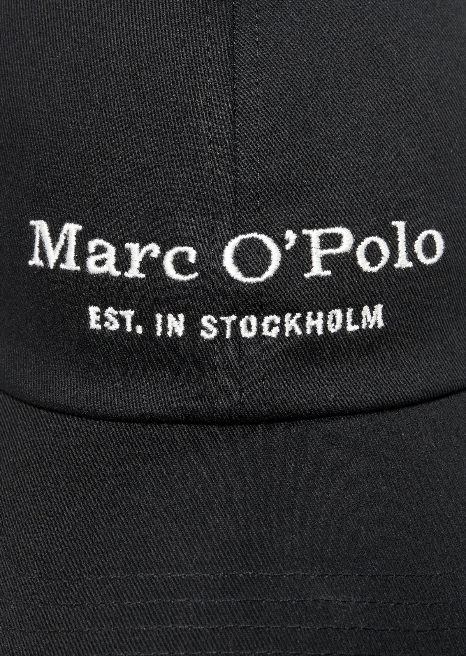 Marc O'Polo Baseball schwarz hochwertigem Cap Organic-Twill aus