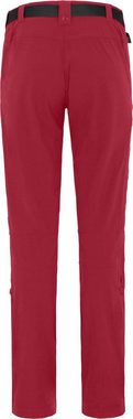 Bergson Outdoorhose HYDRYS Damen Wanderhose, vielseitig, pflegeleicht, Kurzgrößen, dunkelrot