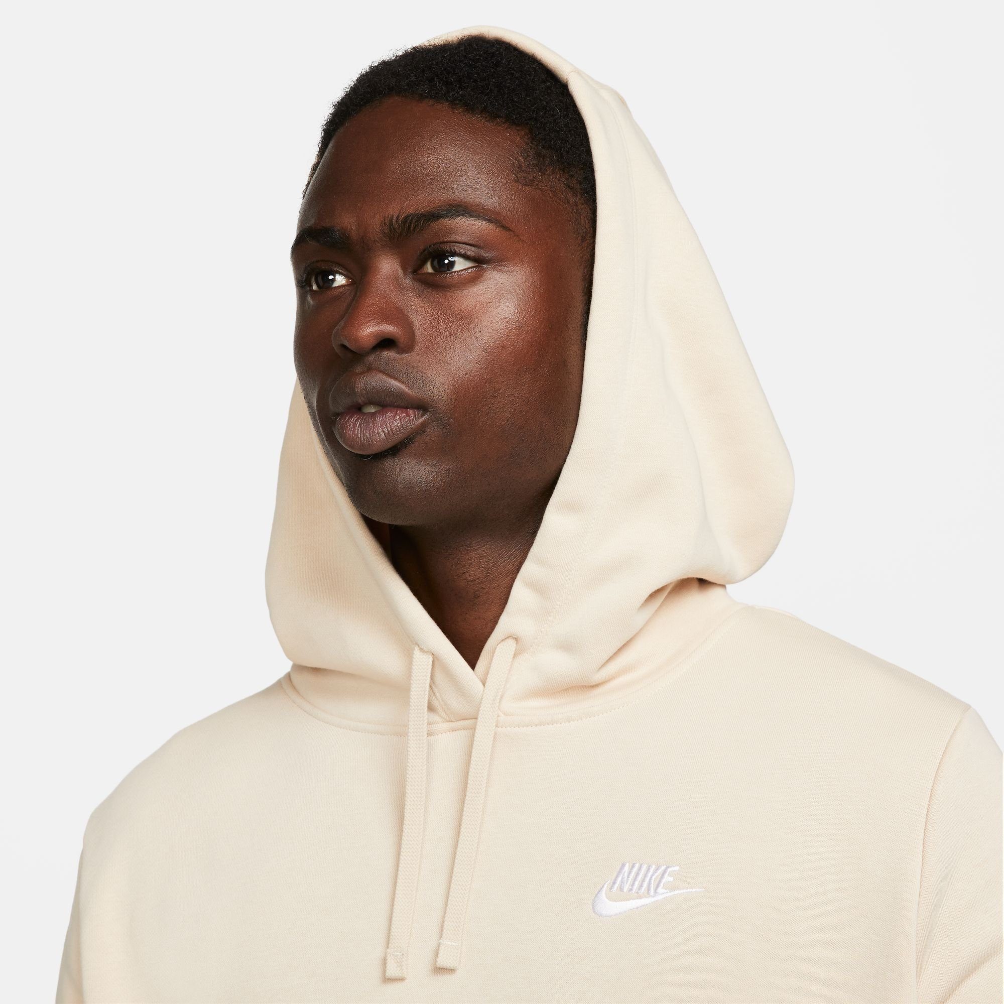 Nike Sportswear PULLOVER HOODIE WOMEN'S Kapuzensweatshirt FLEECE SANDDRIFT/WHITE CLUB