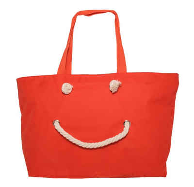 Antonio Strandtasche XXL Strandtasche Badetasche Tasche Happy Smile Farbe: orange (84)
