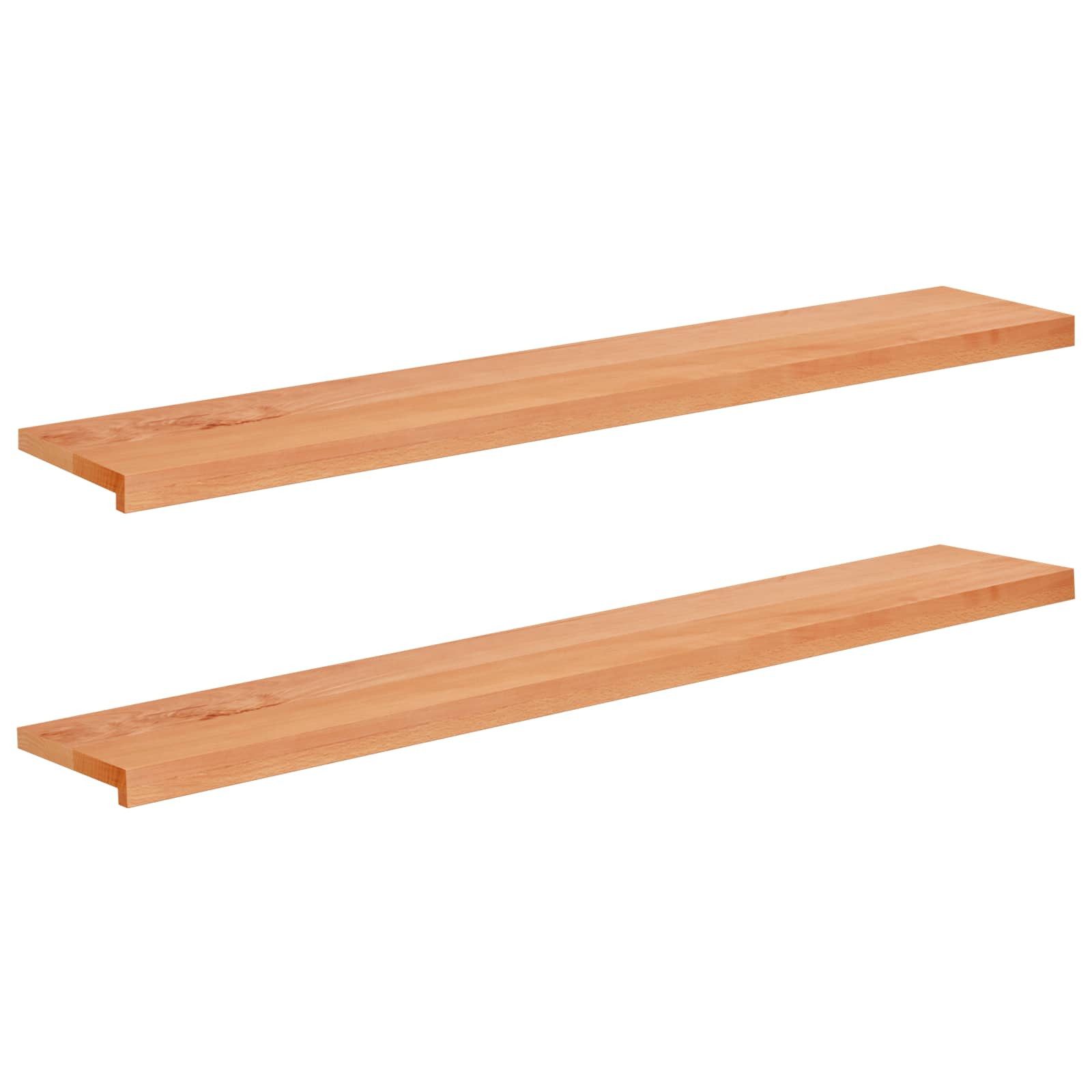 vidaXL Fensterbank 140 x 30 x 2 cm Fensterbänke 2 stk Lackiert 140x30x2 cm Massivholz Buc