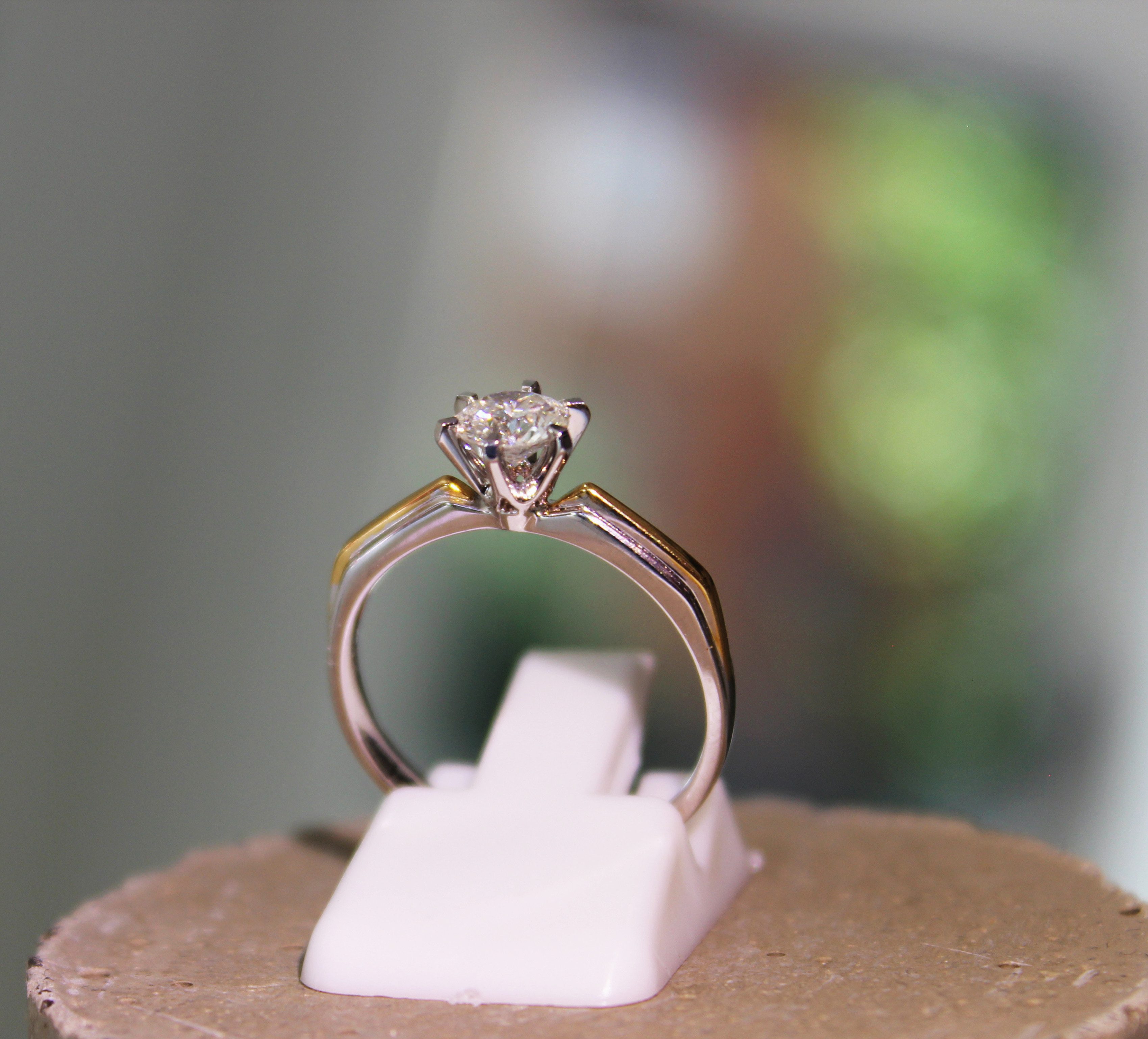 Sternvoll Verlobungsring Diamantring Goldring, IGI-zertifiziert, Handgefertigt, Solitär, 18K Massivgold