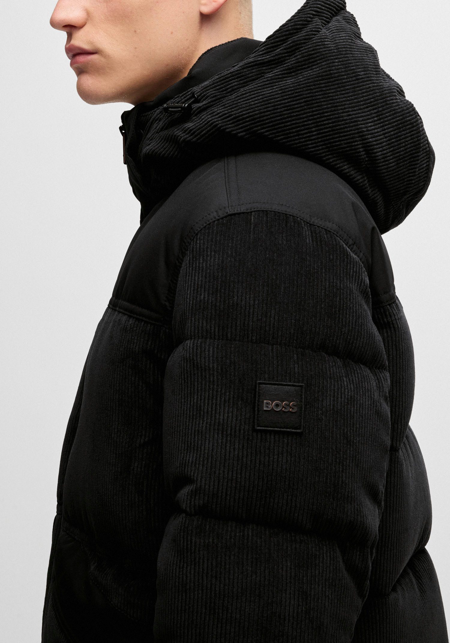 BOSS ORANGE Steppjacke Odope Label-Badge am Ärmel