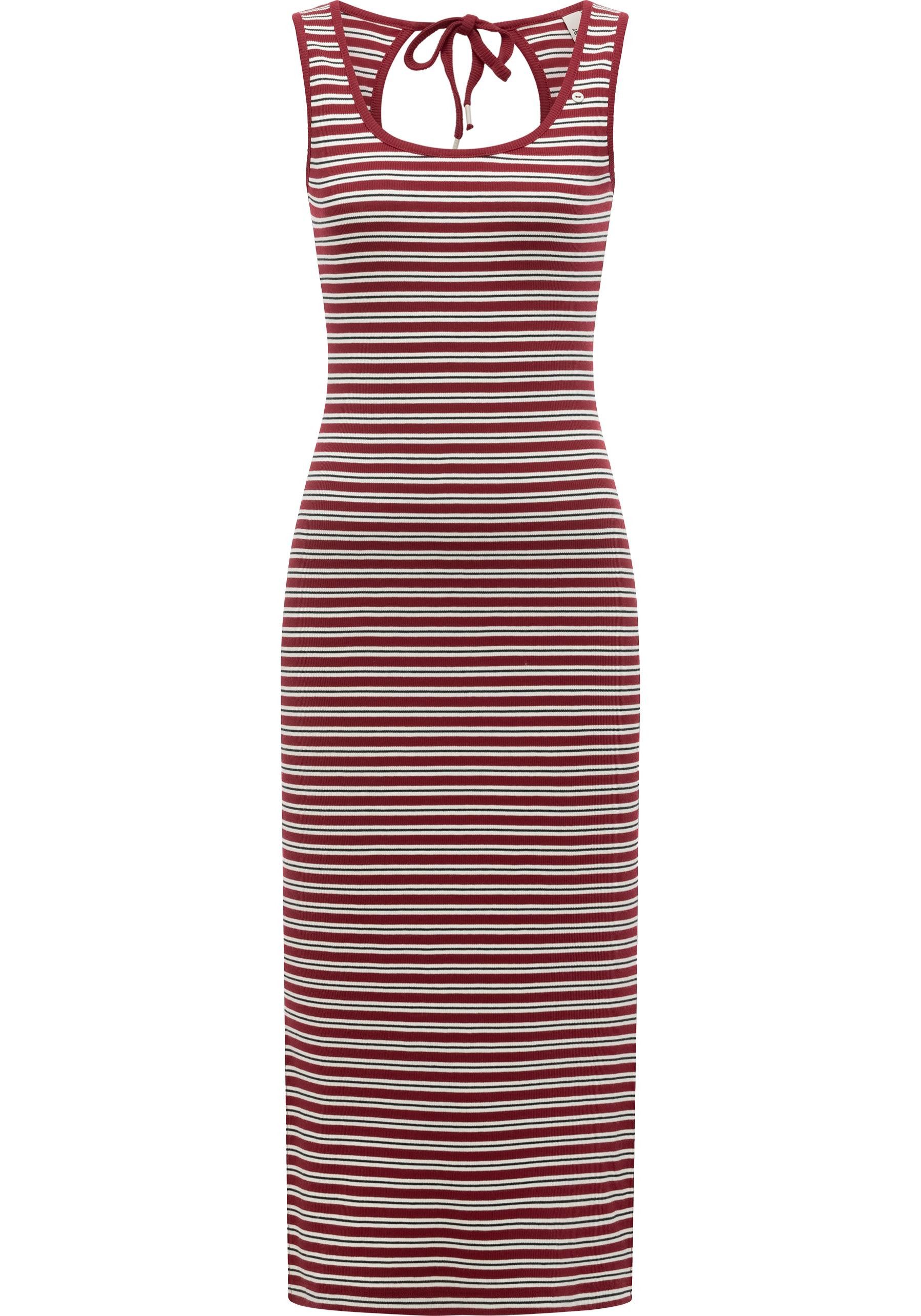Ragwear Shirtkleid Montyca Stripes YOUMODO Sommerkleid mit Schlüssellochausschnitt