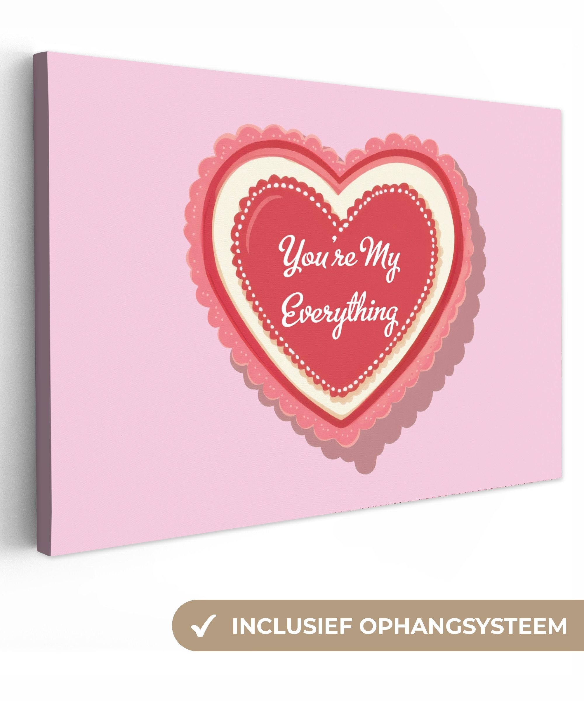 OneMillionCanvasses® Leinwandbild Liebe - Herz - Valentinstag, Fotodruck (1 St), Leinwandbilder XXL Wohnzimmer, Deko Aesthetic 150x100 cm