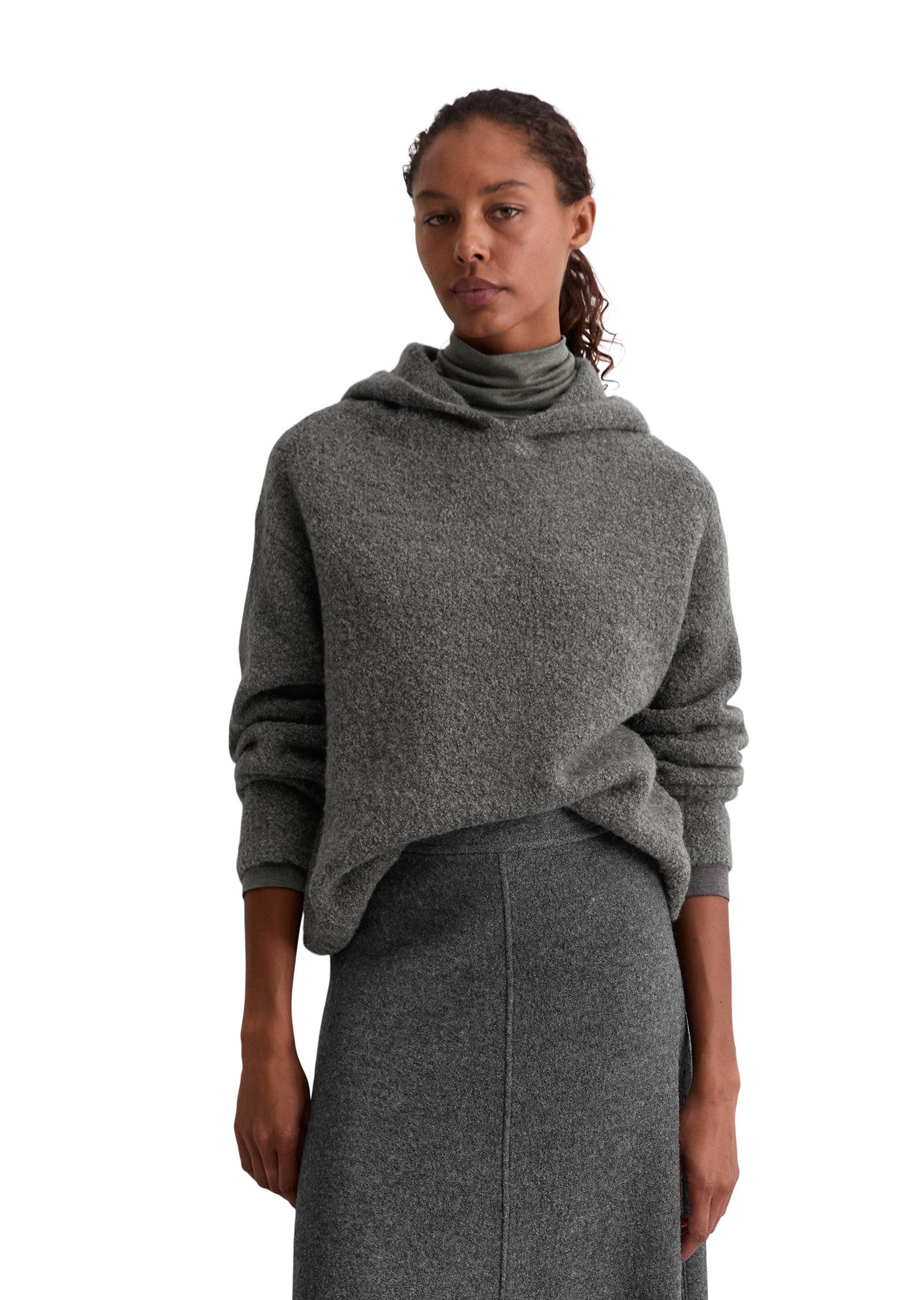 Marc O'Polo Rundhalspullover aus Schurwolle-Alpakawolle-Mix günstig online kaufen