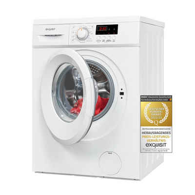exquisit Waschmaschine WA7014-030E weiss, 1400 U/min, vollelektronisch und leistungsstark