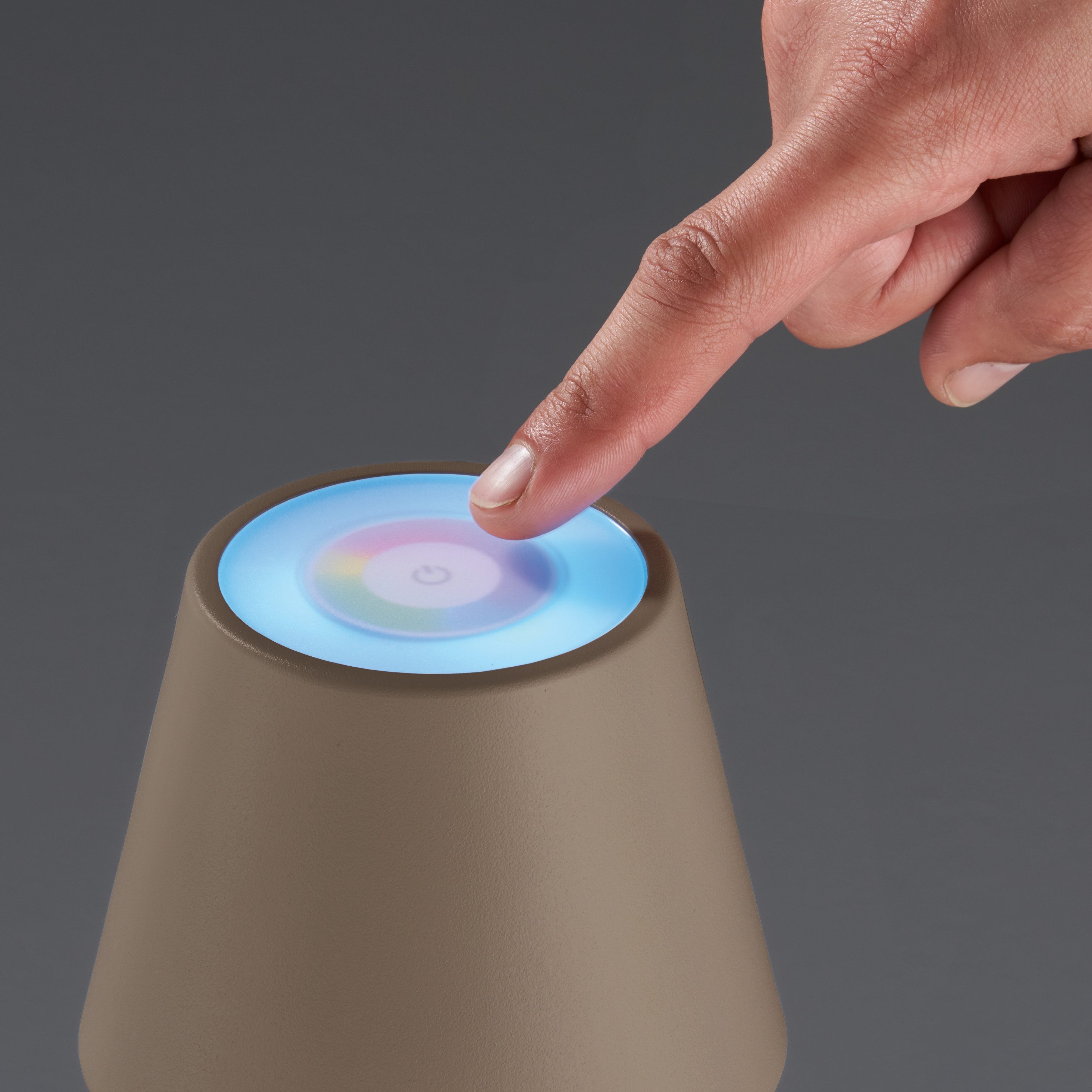 easy! BY FHL Außen-Tischleuchte Cosenza, Dimmfunktion, Farbwechsel, USB-Ladefunktion, LED fest integriert, Warmweiß