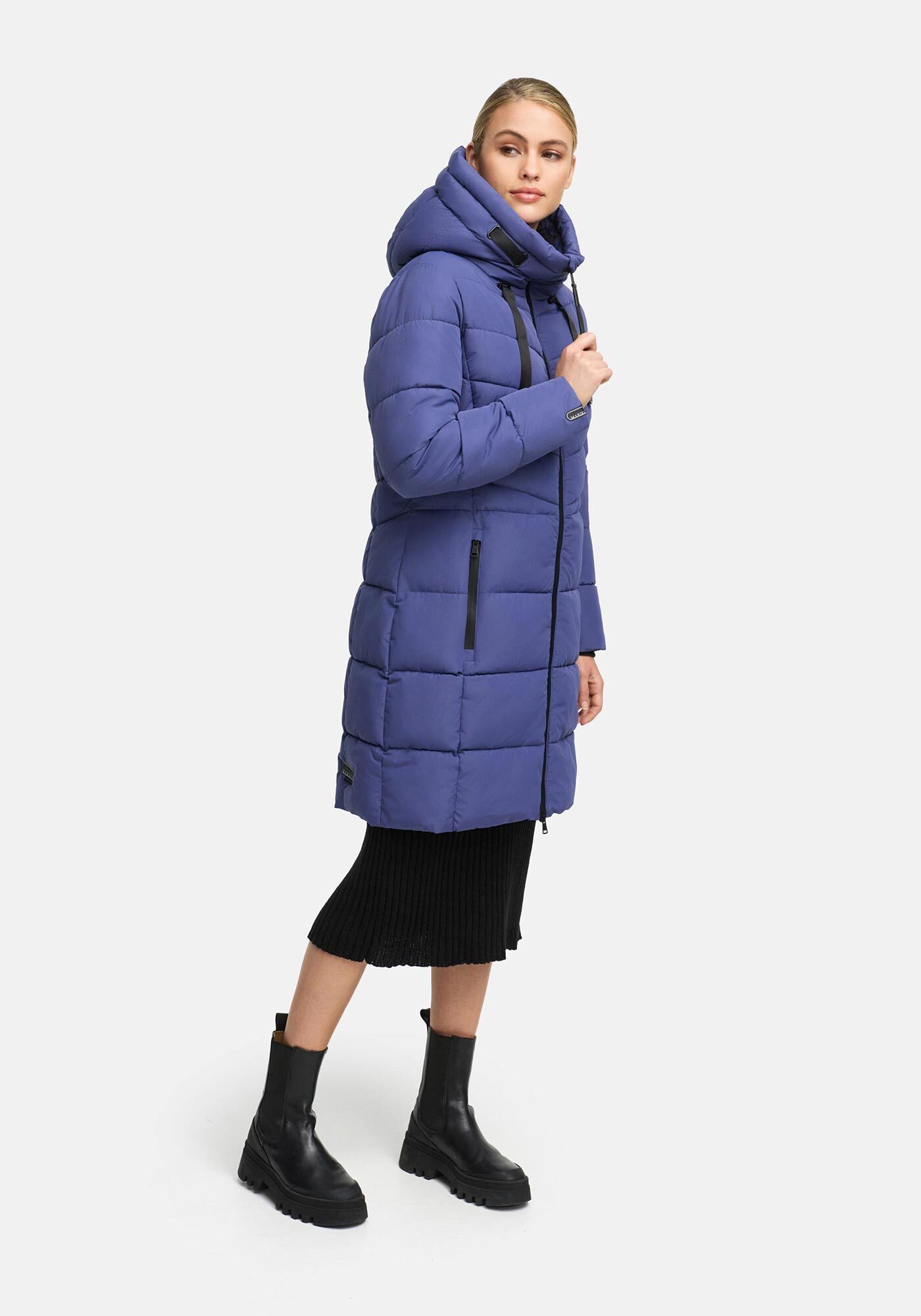 Marikoo Winterjacke Natsukoo XVI Stepp Mantel mit großer Kapuze