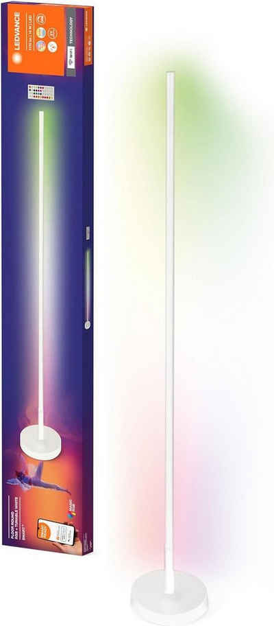Ledvance Stehlampe LEDVANCE SMART+ WIFI LED Stehleuchte, rund, weiß, 14W, 1170lm dimmbar, regulierbares Weiß- & Farblicht, dimmbar