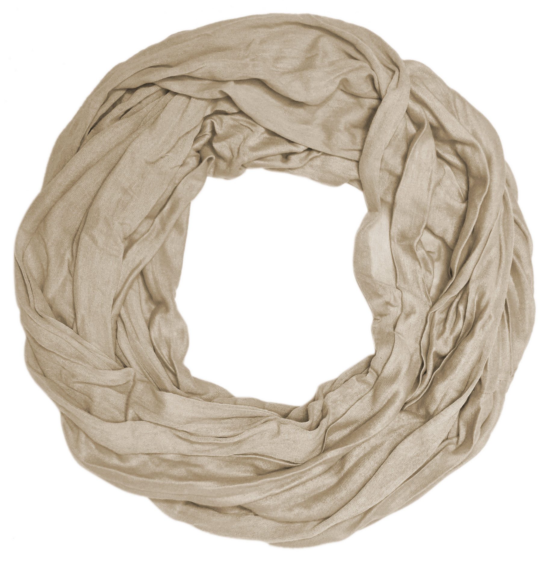 Loop Damen Loopschal Schmaler Schlauchschal Rundschal Einfarbig