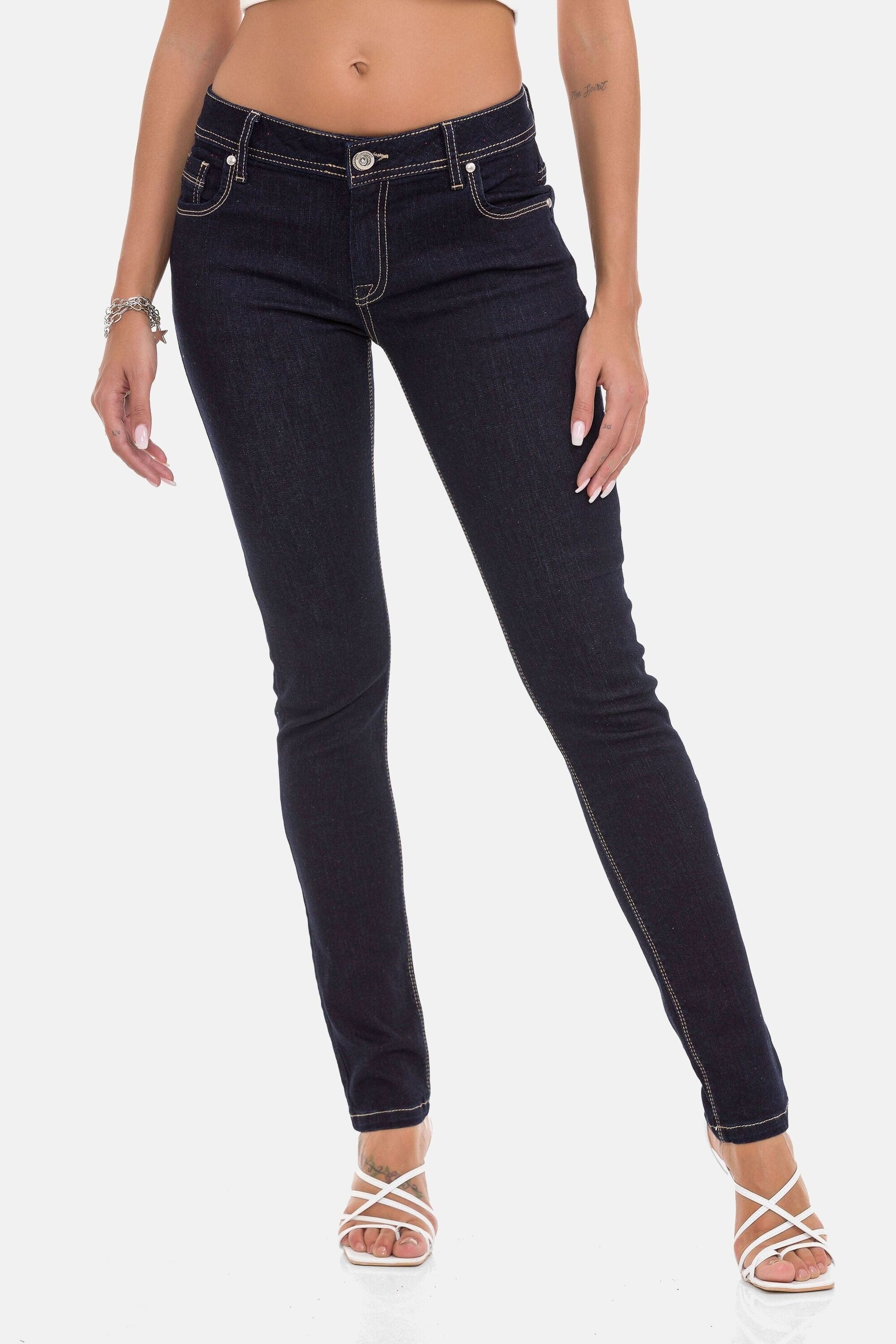 Cipo & Baxx Slim-fit-Jeans Jeans im Used-Look, WD443 – Bild 4 von 5