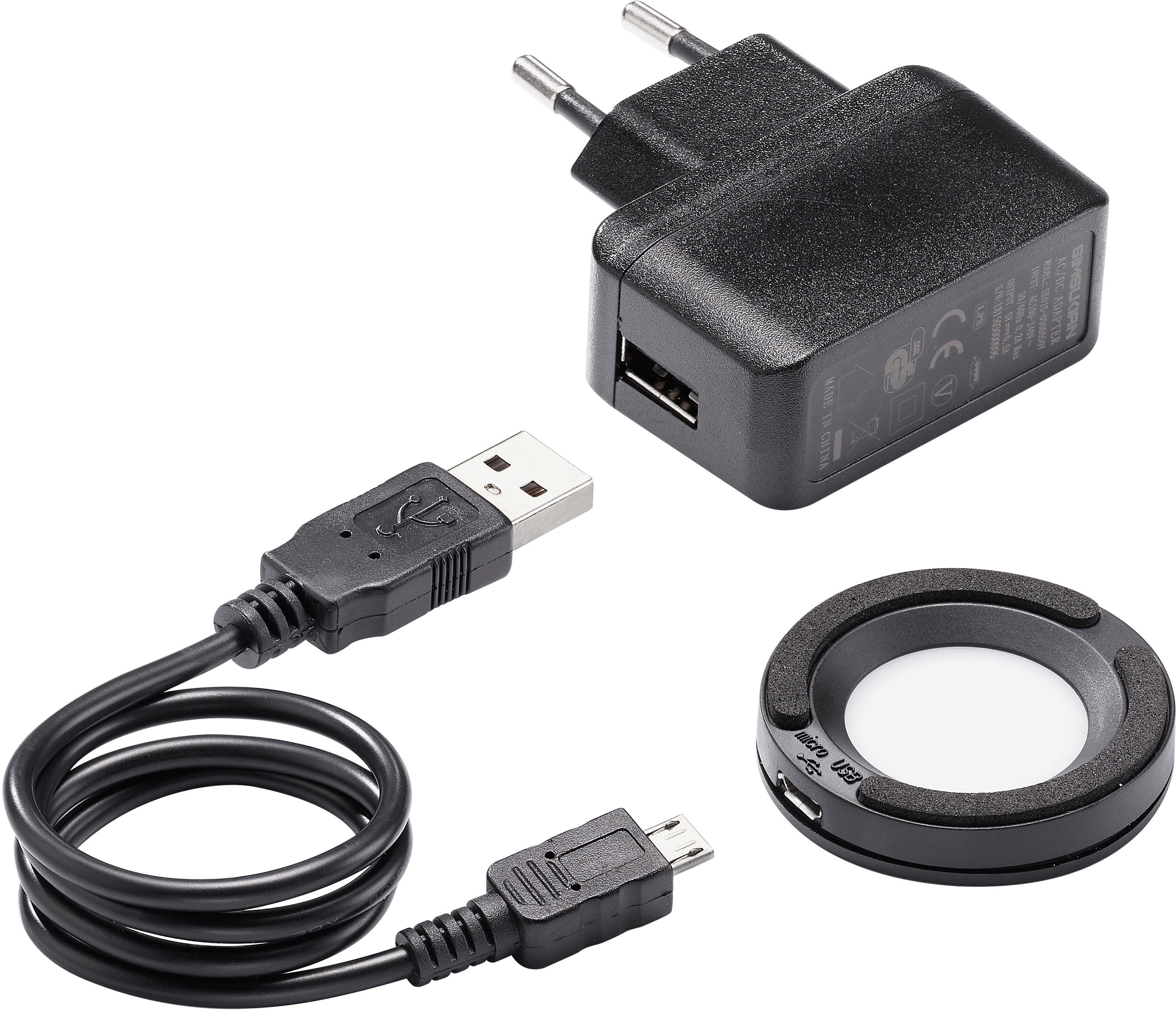 ETT Solaruhr-Schnellladelampe (3-tlg., bestehend aus Ladelampe, Ladekabel mit USB-Anschluss & Adapter, Ladegerät, für alle Solaruhren geeignet, einfaches Laden)