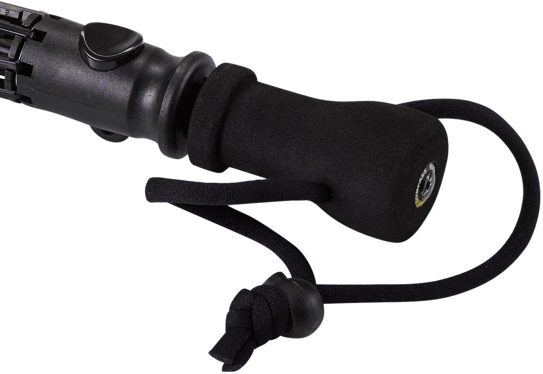 schwarz EuroSCHIRM® stabil, mit extra birdiepal® outdoor, Stockregenschirm und Schultertragegurt integriertem Kompass