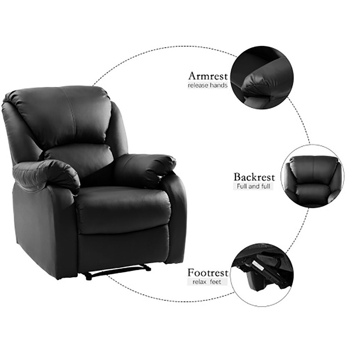 DOTMALL Sofa TV Recliner Recliner Sofa for Home Leather
