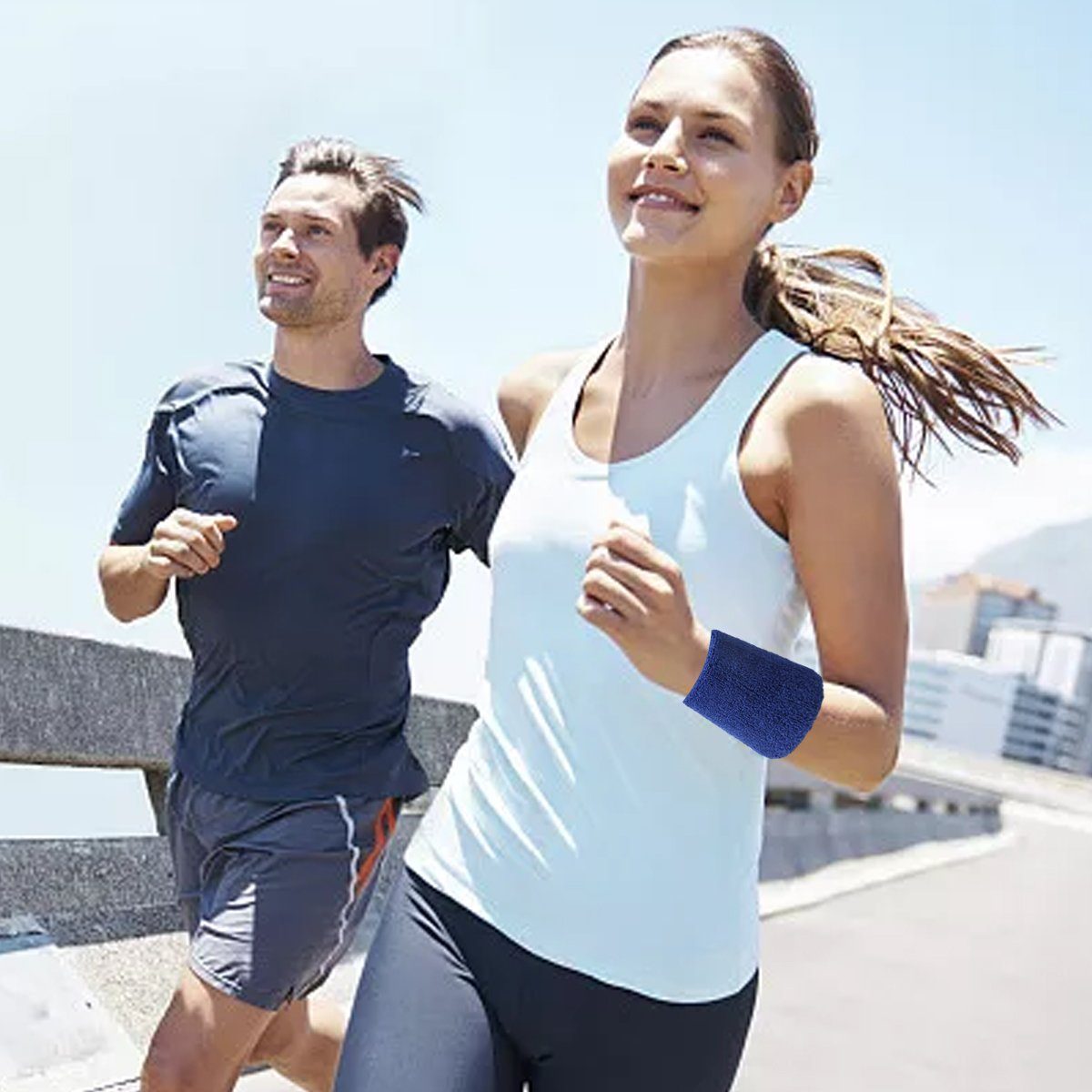 Weiche + Armband Marine Stück Schweißband Schweißband Juoungle Baumwolle 12 Grau Schweißbänder,Sport