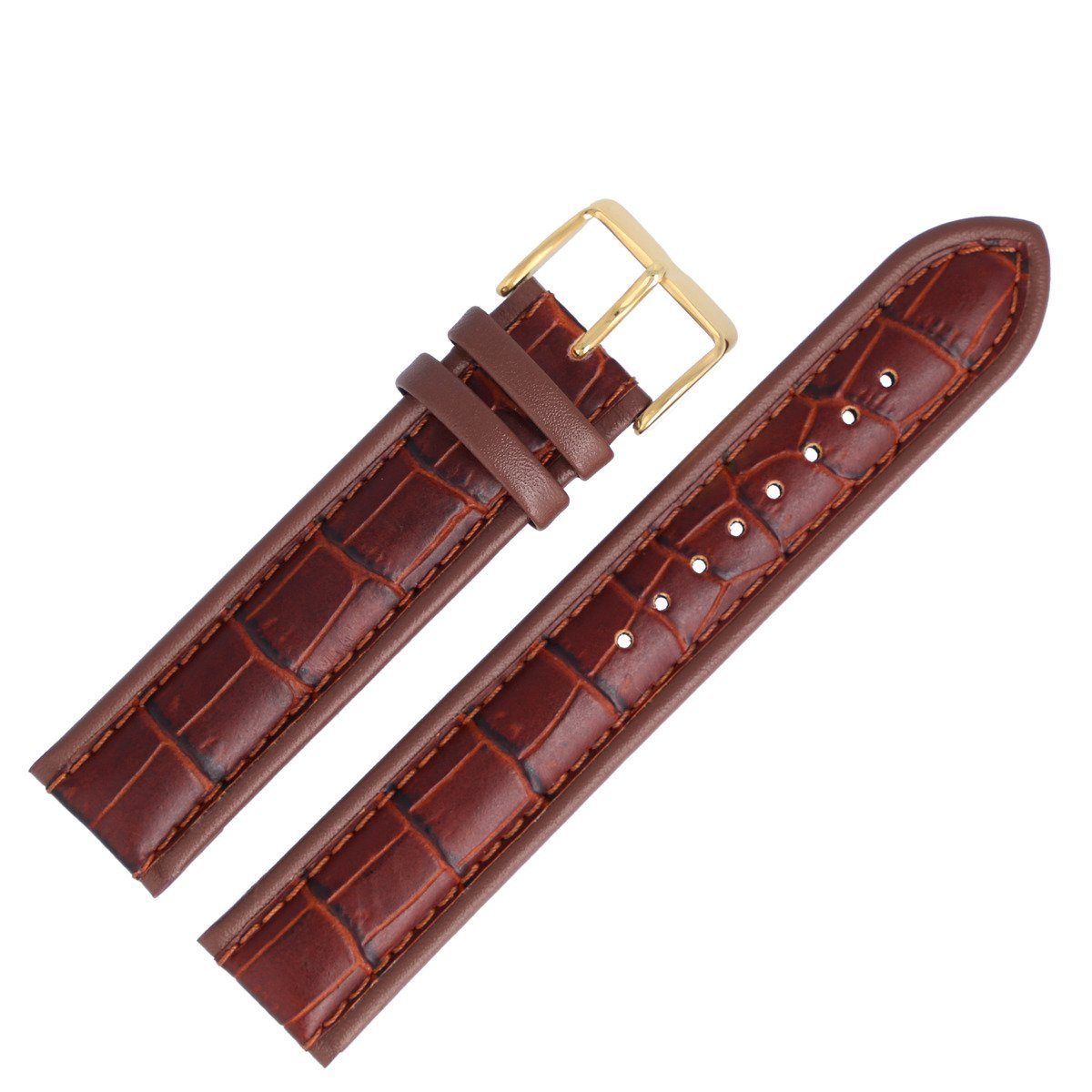 Uhrenarmband 20mm Leder Alligator Prägung