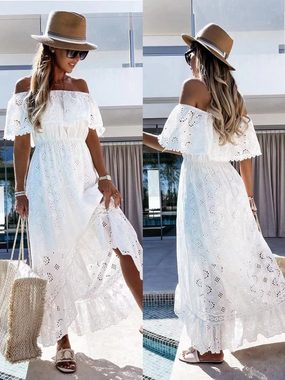 FIDDY Strandkleid Sommerkleid-Unregelmäßiges Kleid-Strandkleid