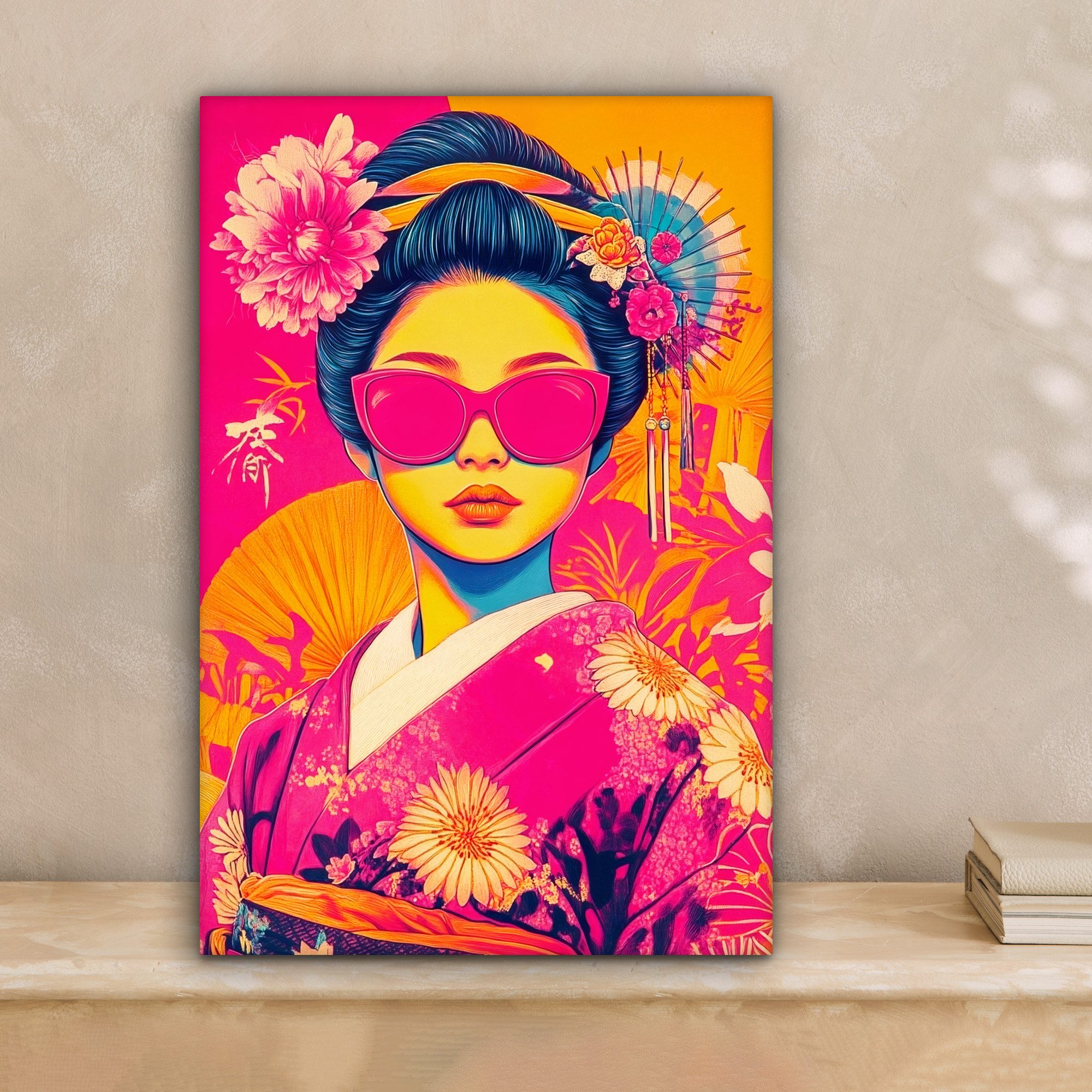 OneMillionCanvasses® Leinwandbild Frau - Sonnenbrille - günstig online kaufen