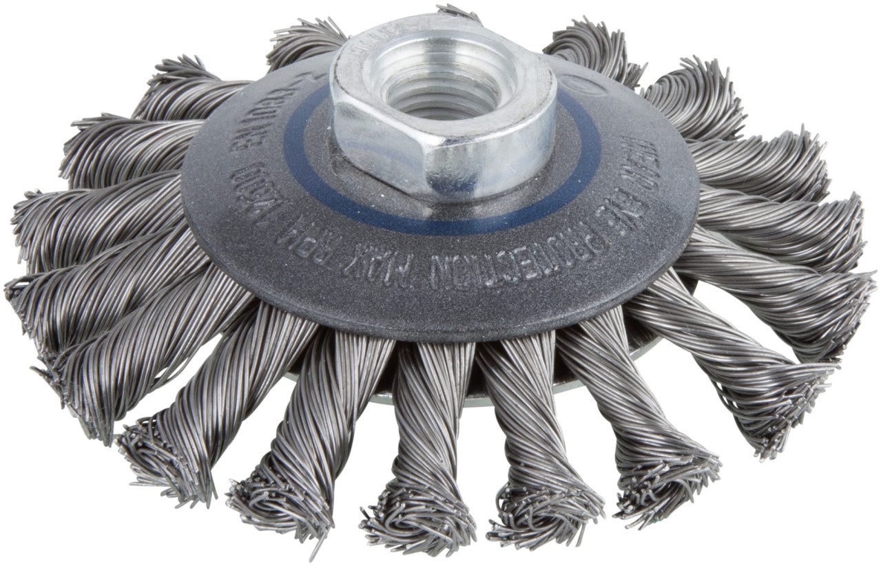 Wolfcraft Winkelschleifer Wolfcraft Kegeldrahtbürste Ø 100 mm gezopft für