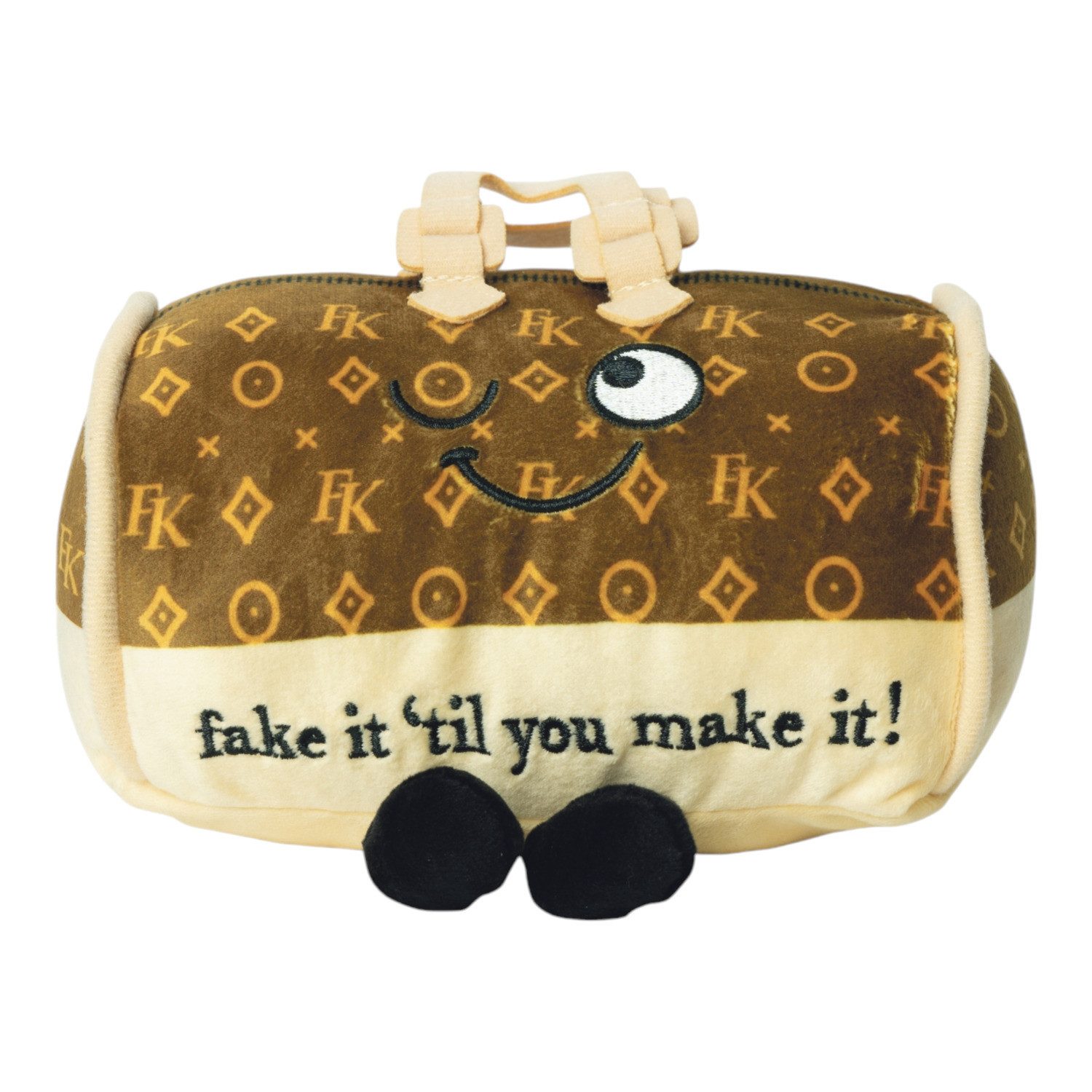 The Source Kuscheltier Punchkins Designer Handtasche Kuscheltier mit dem Spruch Fake it till
