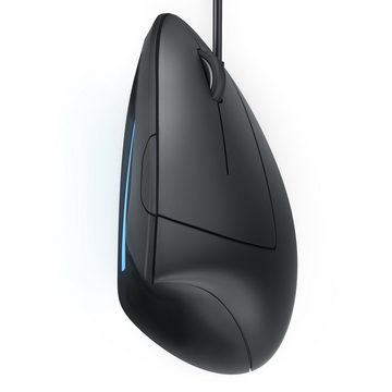 CSL ergonomische Maus (kabelgebunden, optische vertikale Mouse, Vorbeugung gegen Mausarm/Tennisarm (RSI)