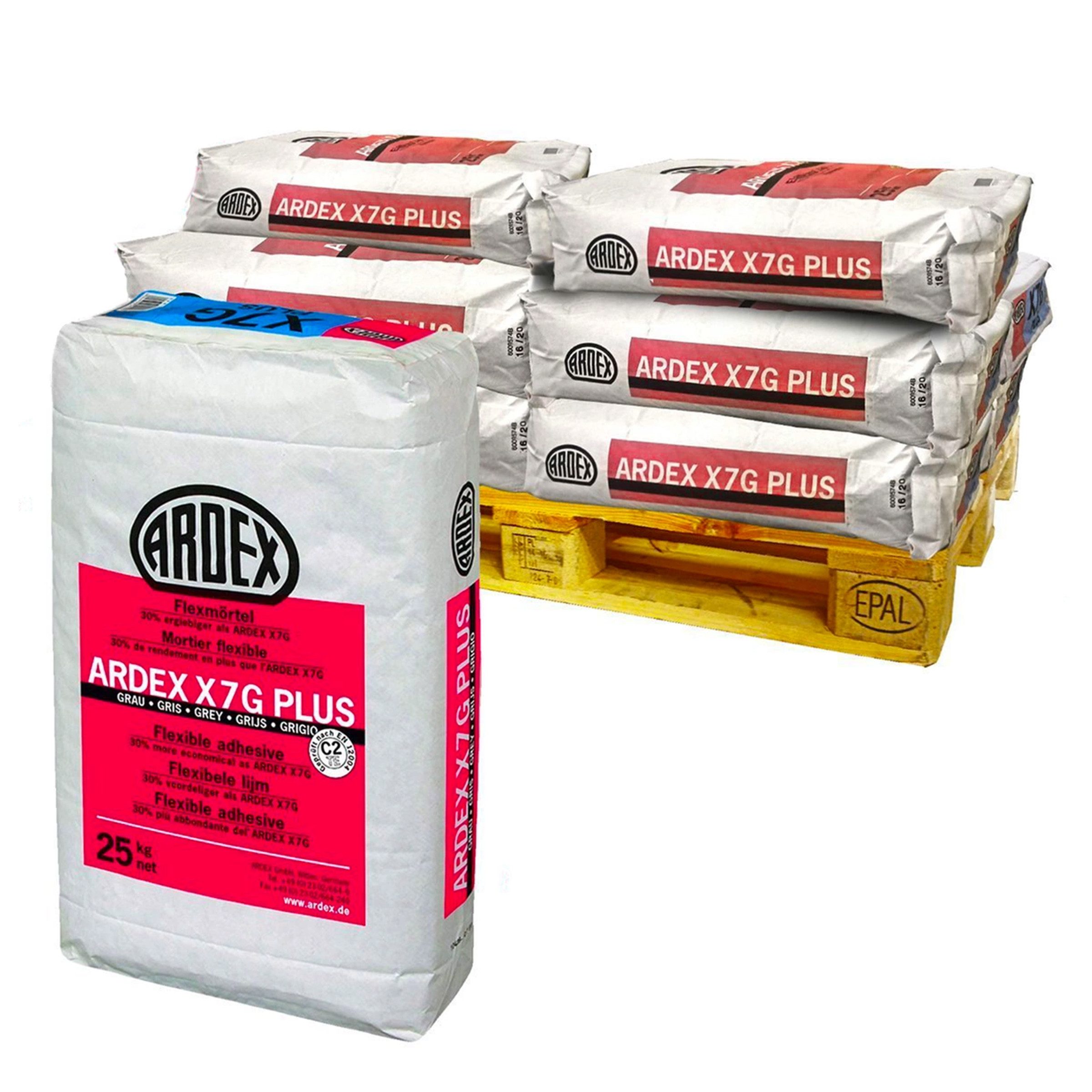 ARDEX Dichtstoff Ardex X 7 G Plus – elastische Fliesenkleber-Zementmörtel, (10-tlg)
