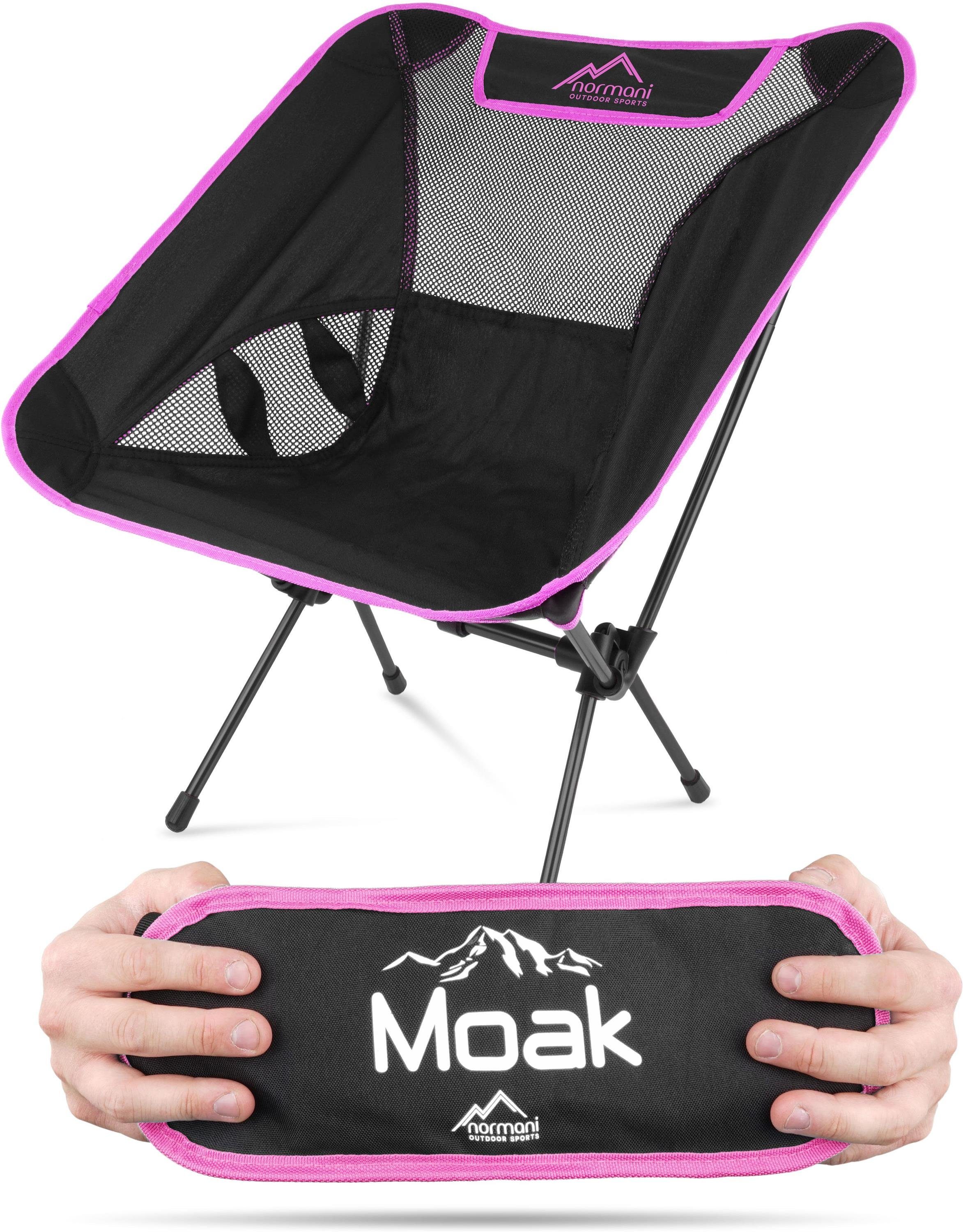normani Campingstuhl Ultraleichter Campingstuhl Moak, Campingstuhl Angelstuhl - Gartenstuhl bis zu 135 kg