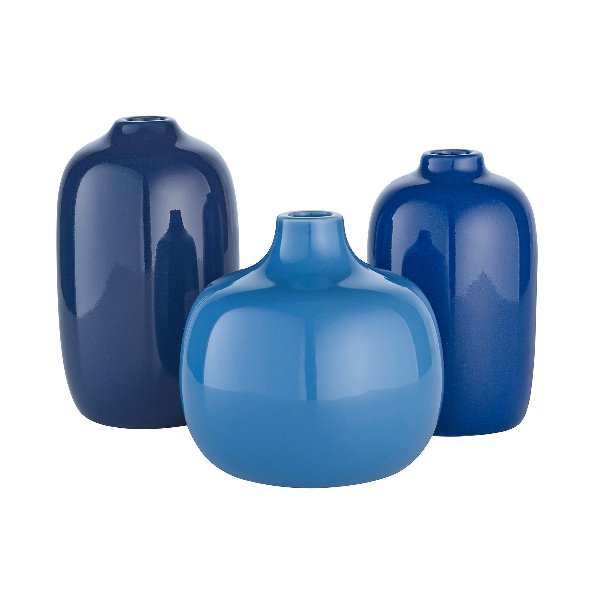 blomus Dekovase 3er Set -CEOLA- Blumenvase, Keramikvase: modernes Design (Set, 3 St., 3x Vase), widerstandsfähiges Keramik, Unikat, natürliches Design