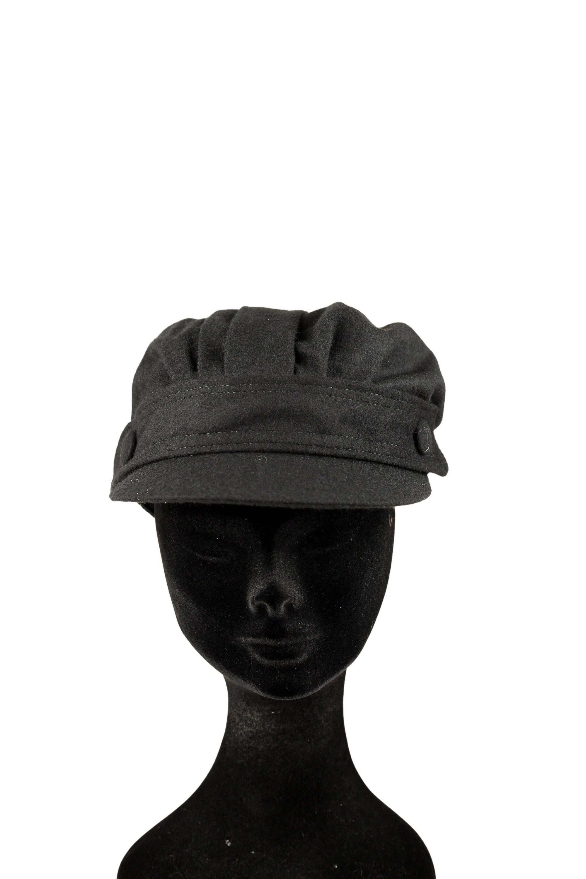 COLLEZIONE ALESSANDRO Fischerhut Nero (1-St) echte Wolle, Made in Italy